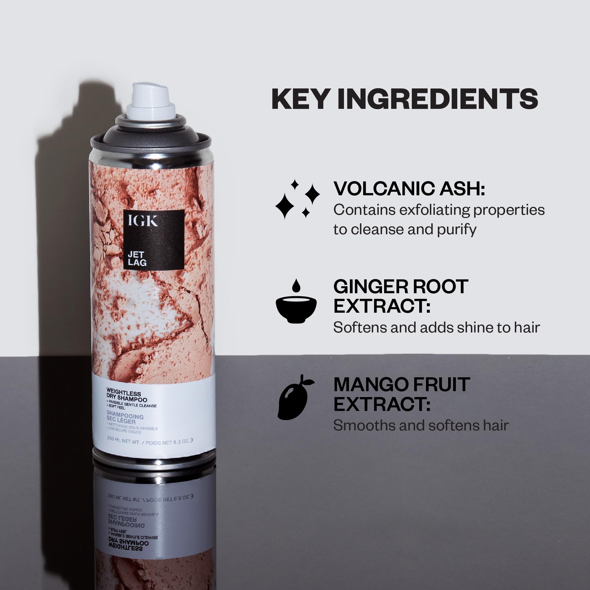 Foto 3 | Champú Seco Igk Jet Lag Invisible Weightless 185ml Vegan - Venta Internacional.
