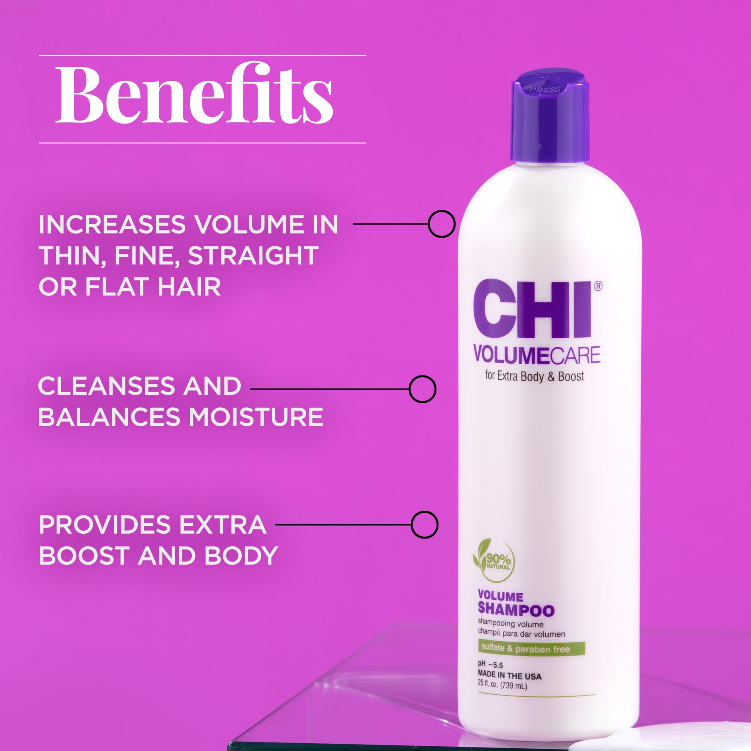 Foto 3 pulgar | Champú Chi Volumecare Voluminizador 750 Ml Para Cabello Fino Y Fino - Venta Internacional.