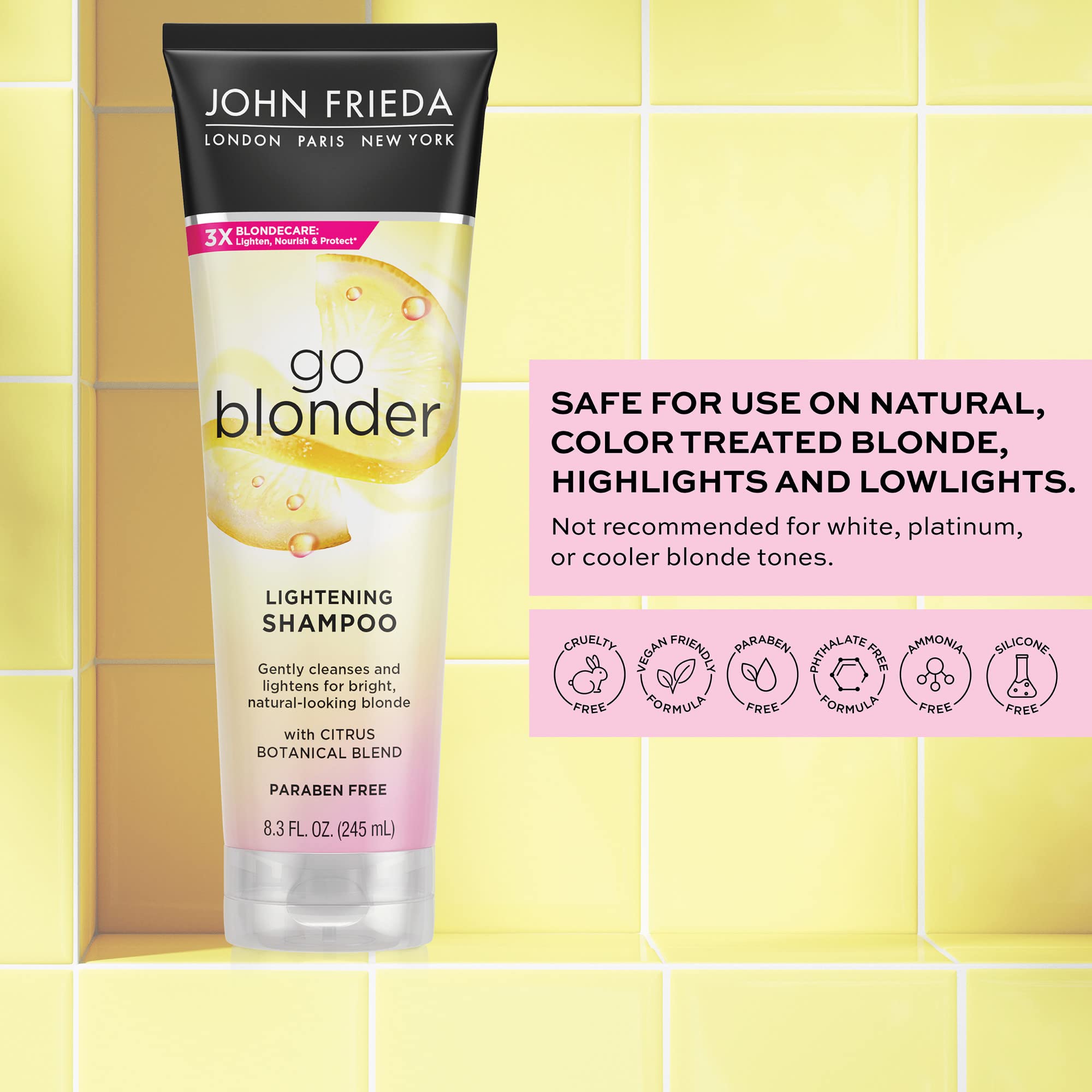 Foto 6 pulgar | Champú John Frieda Go Blonder Lightening 245 Ml Para Cabello Rubio - Venta Internacional.