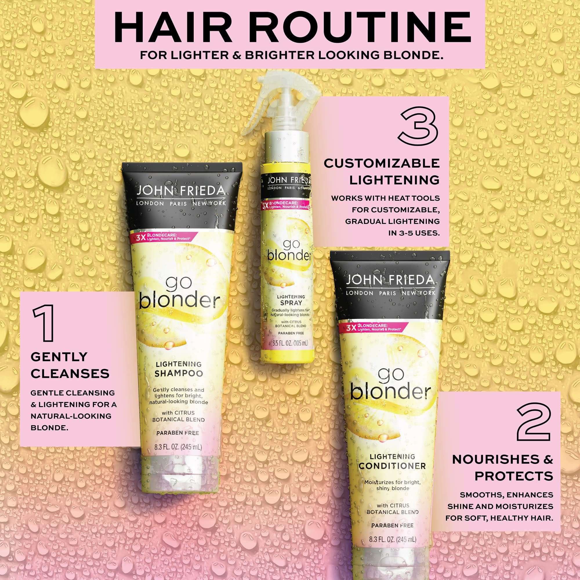 Foto 7 pulgar | Champú John Frieda Go Blonder Lightening 245 Ml Para Cabello Rubio - Venta Internacional.