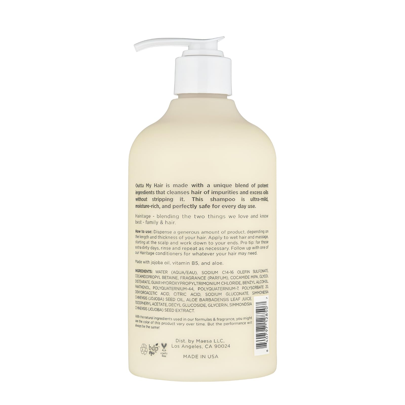 Foto 3 pulgar | Champú Hairitage Gentle, Hidratante Diario, Para Cabello Seco, 385 Ml - Venta Internacional.