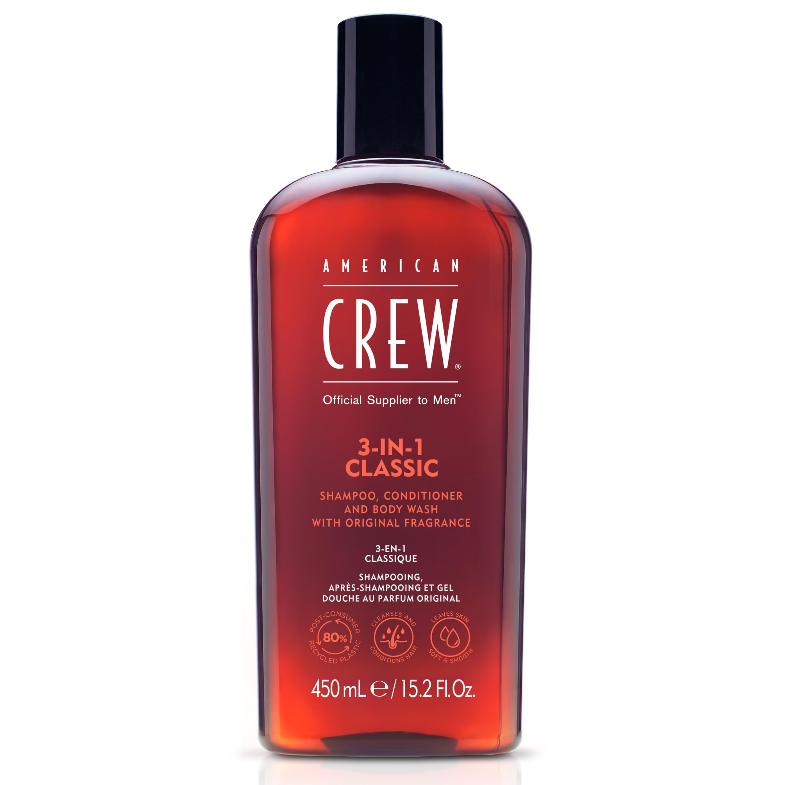 Champú, Acondicionador Y Gel De Baño 3 En 1 American Crew, 450 Ml - Venta Internacional.