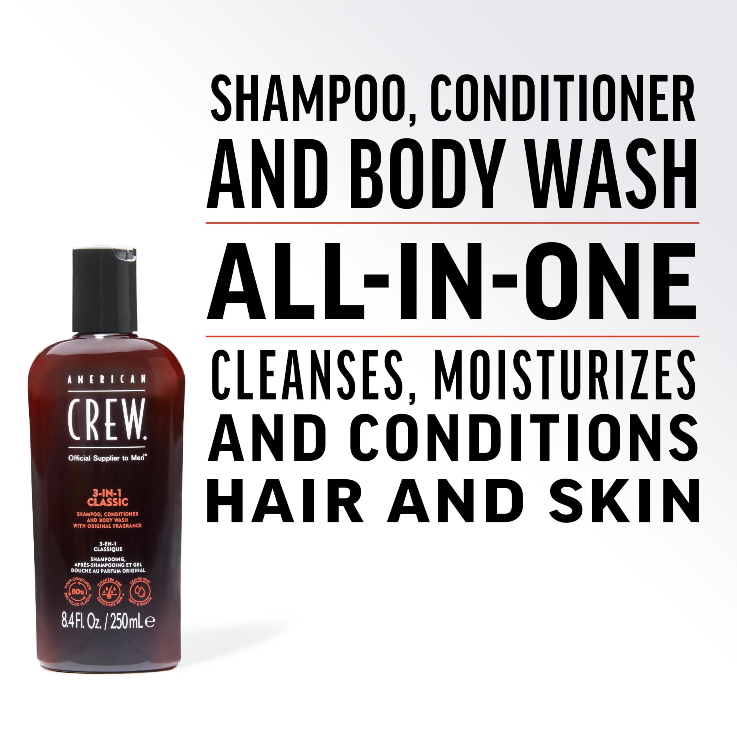 Foto 4 pulgar | Champú, Acondicionador Y Gel De Baño 3 En 1 American Crew, 450 Ml - Venta Internacional.