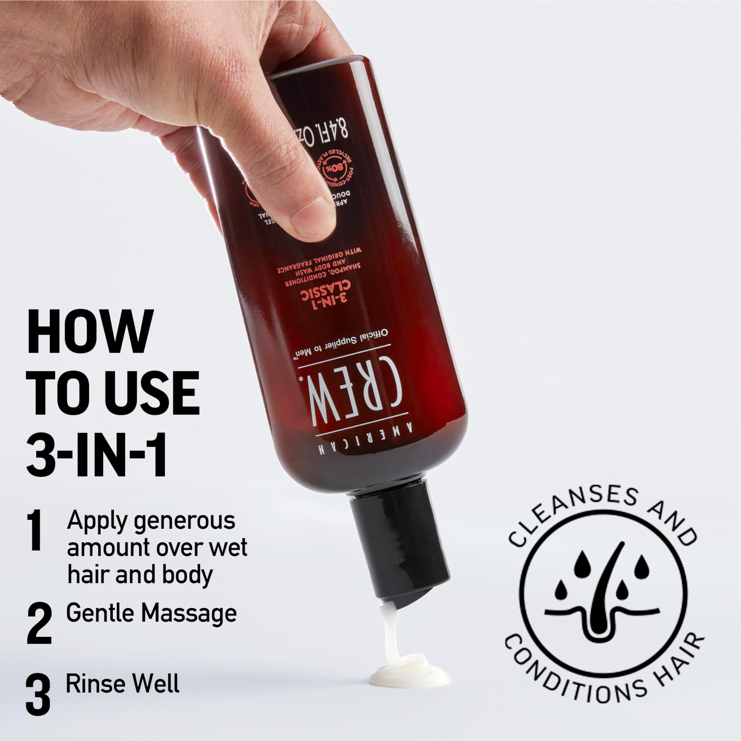 Foto 7 pulgar | Champú, Acondicionador Y Gel De Baño 3 En 1 American Crew, 450 Ml - Venta Internacional.
