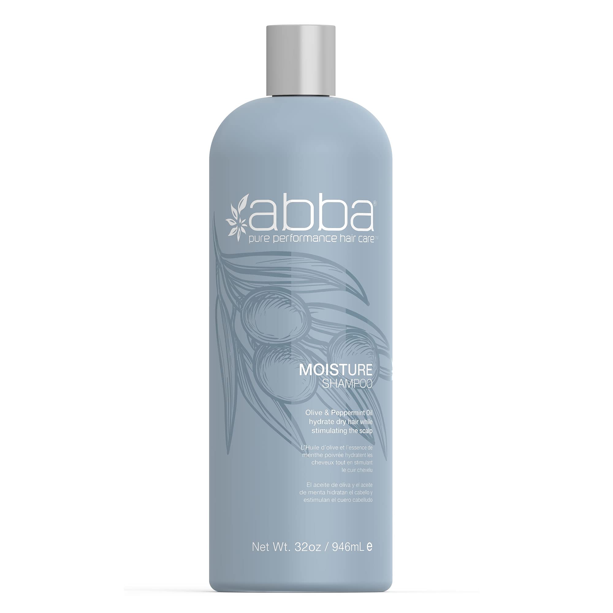 Champú Abba Moisture Con Aceite De Oliva Y Menta 950 Ml - Venta Internacional.