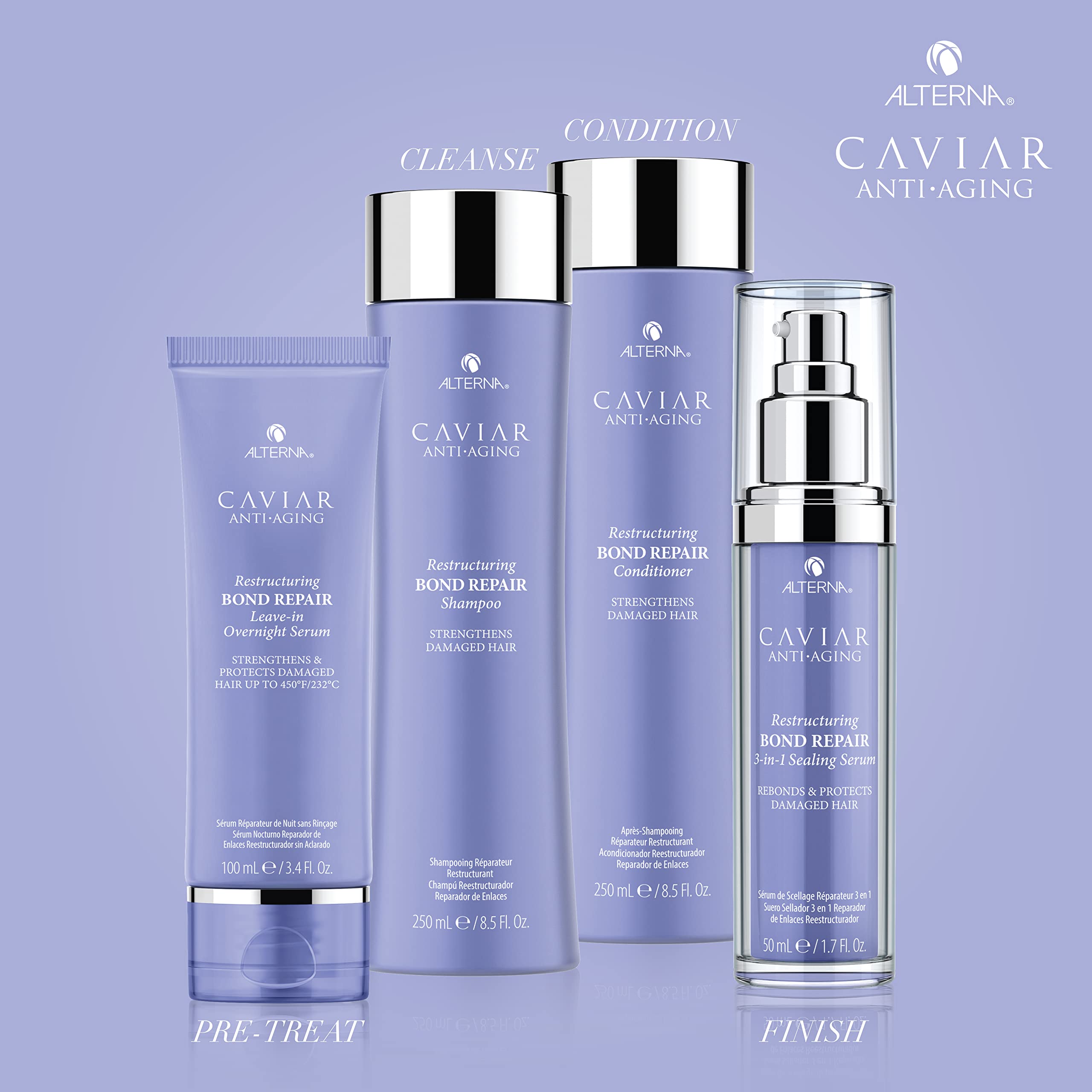 Foto 4 pulgar | Champú Antiedad Alterna Caviar, Reestructurante Y Reparador De Uniones, 250 Ml - Venta Internacional.