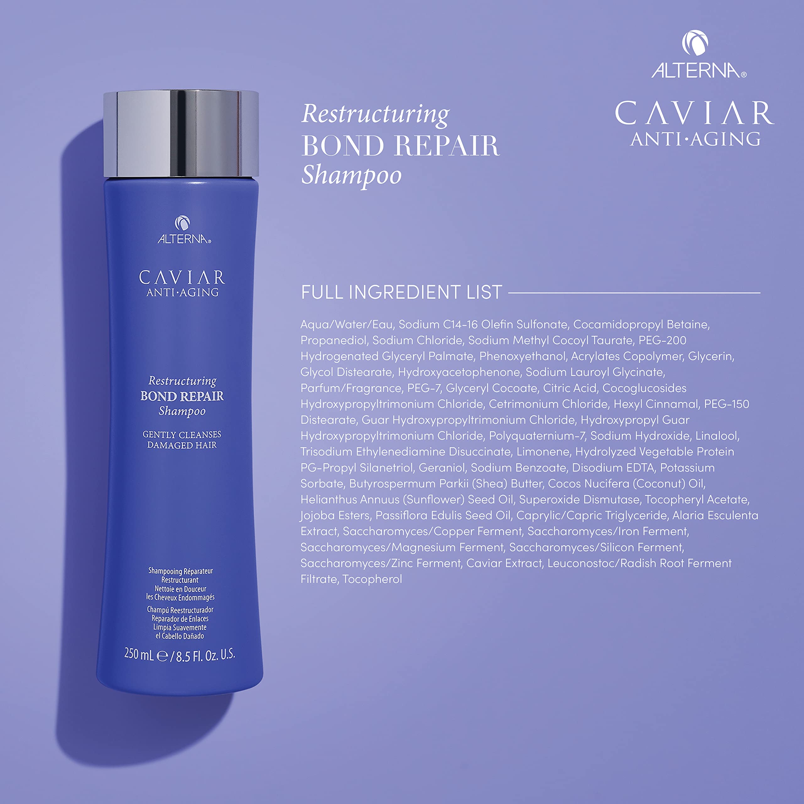 Foto 4 | Champú Antiedad Alterna Caviar, Reestructurante Y Reparador De Uniones, 250 Ml - Venta Internacional.