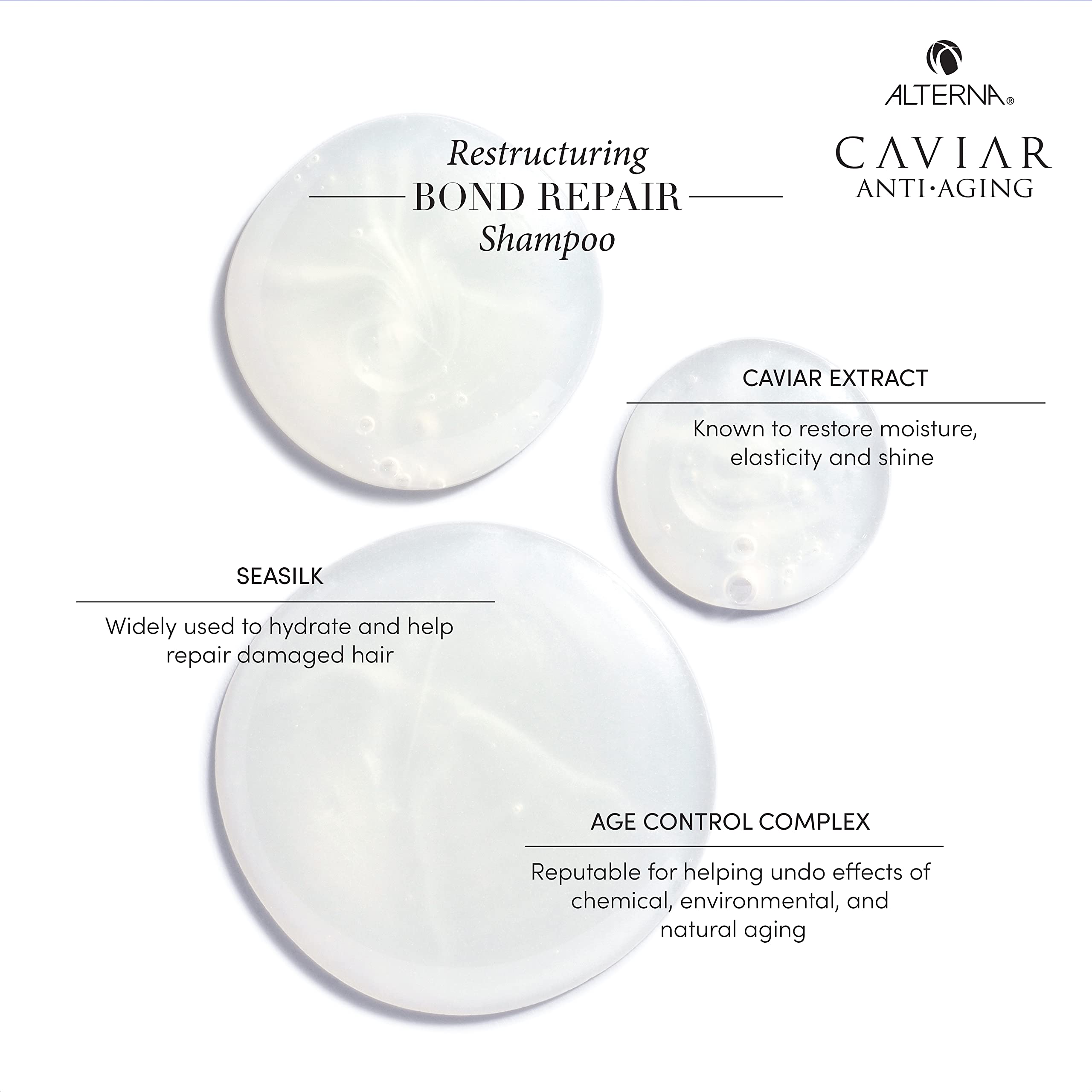 Foto 5 | Champú Antiedad Alterna Caviar, Reestructurante Y Reparador De Uniones, 250 Ml - Venta Internacional.
