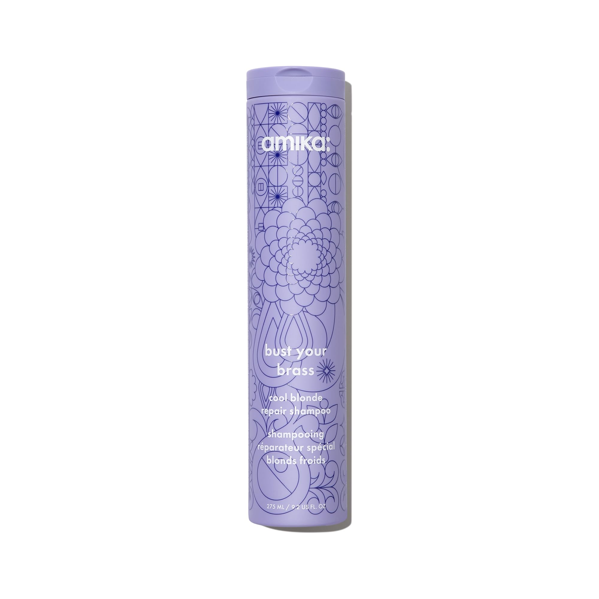 Champú Amika Bust Your Brass Cool Blonde Repair 275 Ml - Venta Internacional.