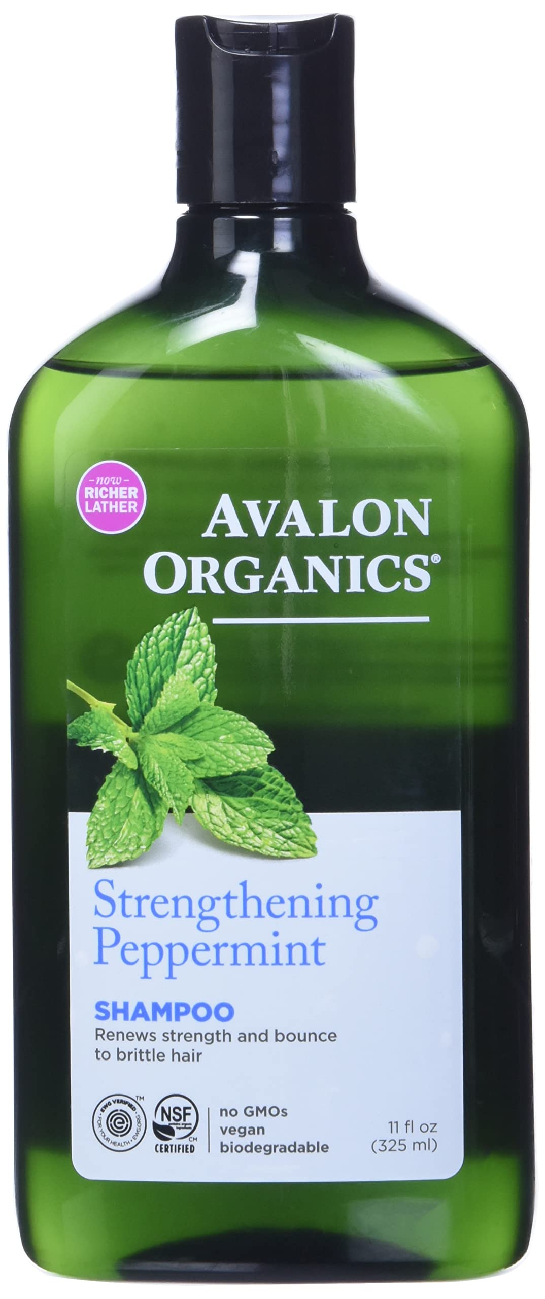 Foto 1 | Champú Avalon Organics Strengthening Peppermint 325 Ml - Venta Internacional.