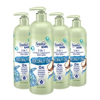 Foto 1 | Champú, Acondicionador Y Gel De Baño Suave Kids Coconut 490 Ml X 4 - Venta Internacional.
