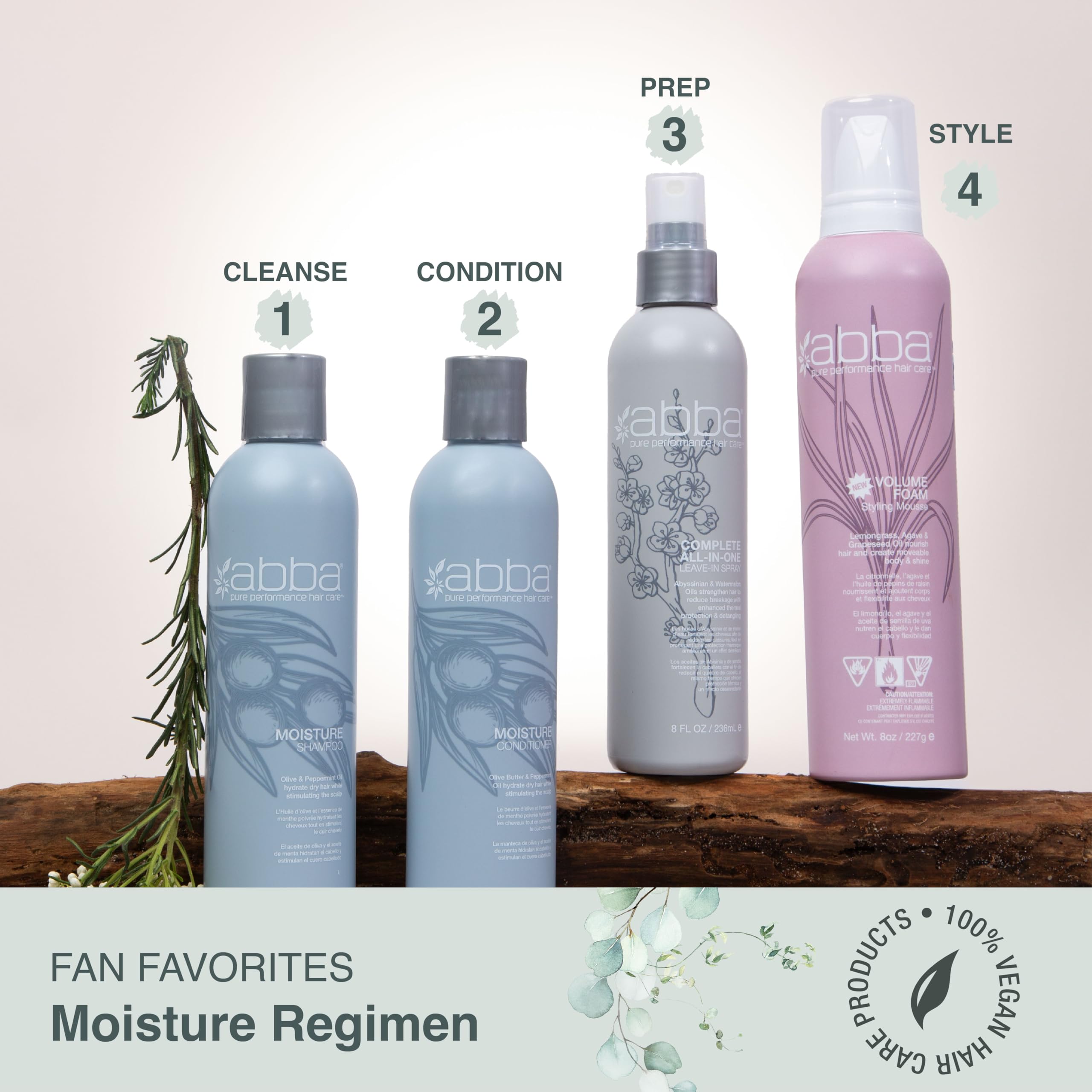 Foto 4 pulgar | Champú Y Acondicionador Duo Abba Pure Moisture 960 Ml Vegan - Venta Internacional.