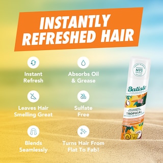 Foto 3 | Champú Seco Batiste Tropical 200 Ml - Venta Internacional.