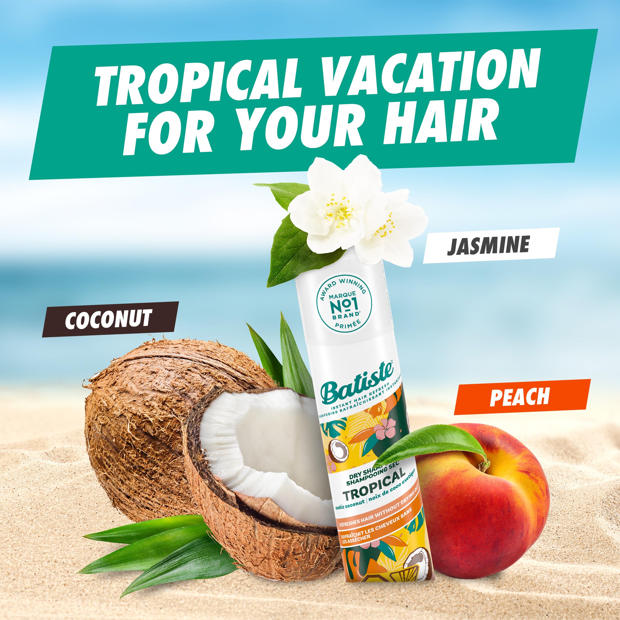 Foto 5 pulgar | Champú Seco Batiste Tropical 200 Ml - Venta Internacional.