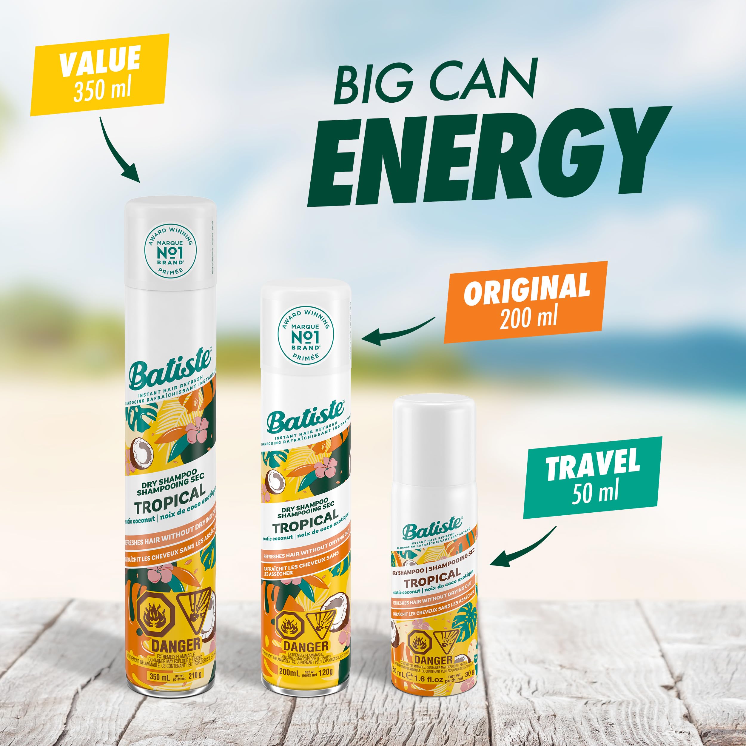 Foto 7 pulgar | Champú Seco Batiste Tropical 200 Ml - Venta Internacional.