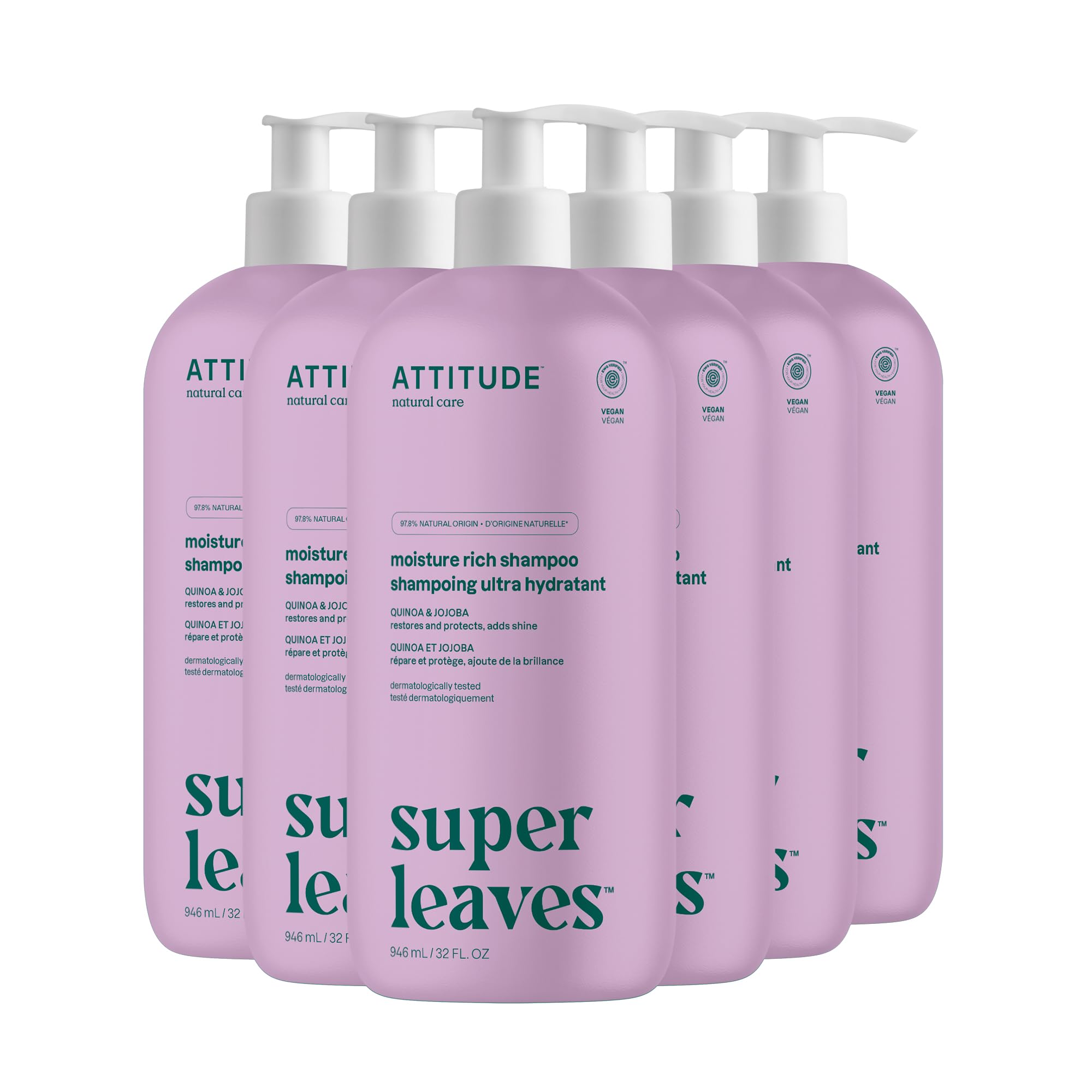 Champú Attitude Para Cabello Rico En Humedad, 960 Ml (paquete De 6) - Venta Internacional.