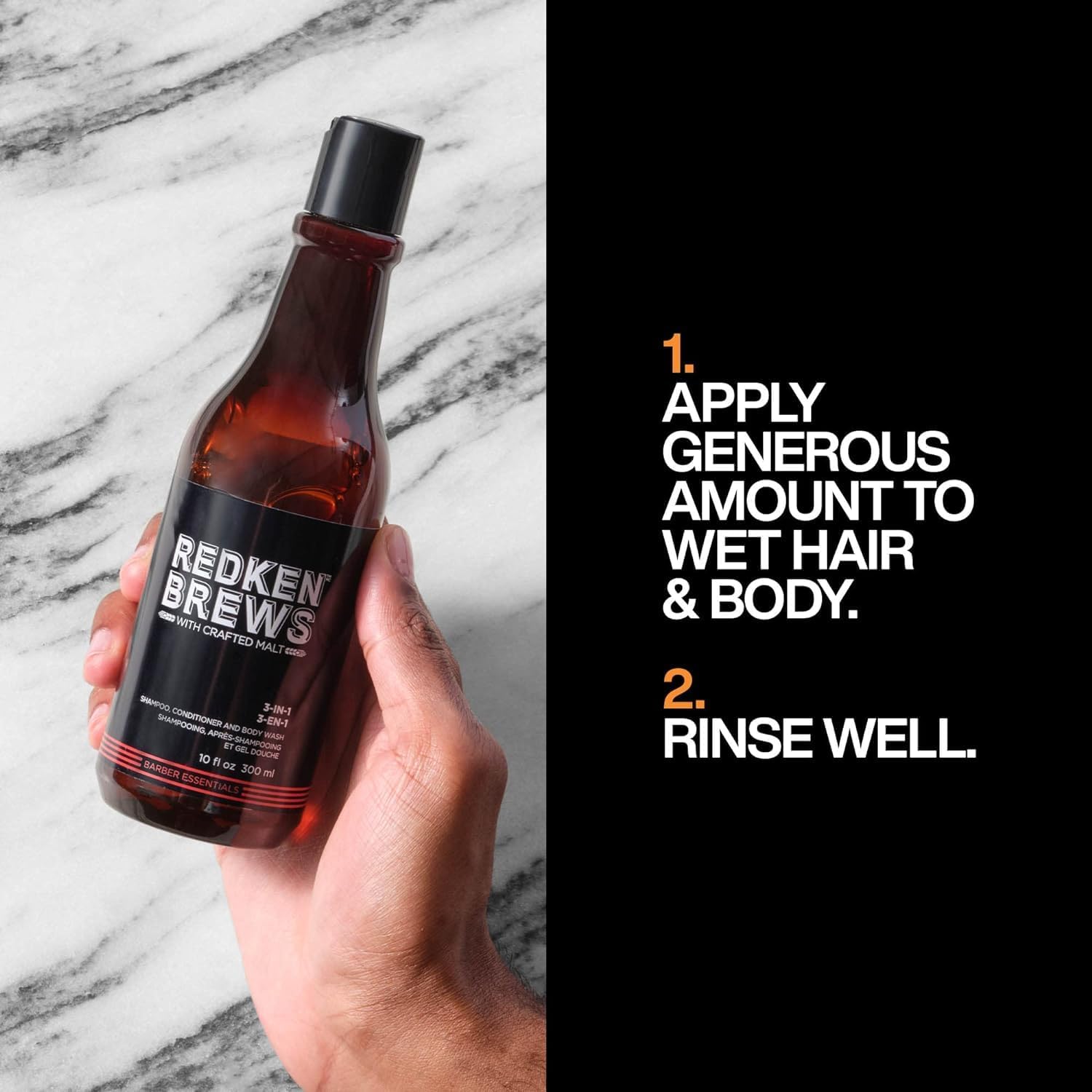 Foto 4 pulgar | Champú, Acondicionador Y Gel De Baño 3 En 1 Redken Brews 300 Ml - Venta Internacional.
