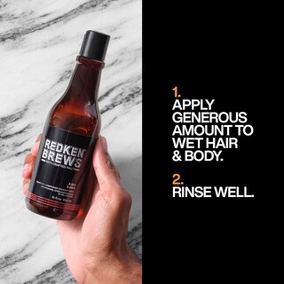 Foto 3 | Champú, Acondicionador Y Gel De Baño 3 En 1 Redken Brews 300 Ml - Venta Internacional.