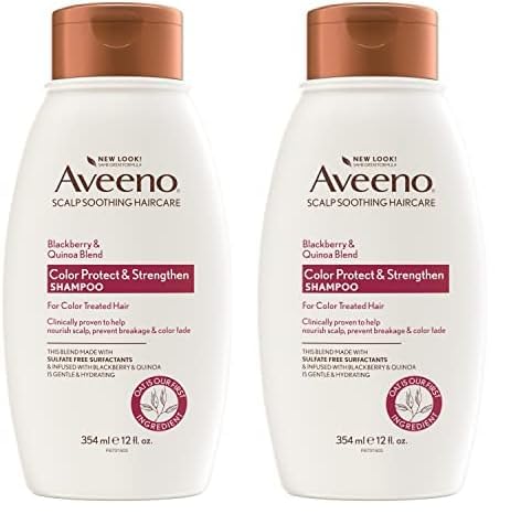 Foto 2 pulgar | Champú Ogx Aveeno Color Protect Strengthen+ Blackberry Quinoa 360 Ml (paquete De 2) - Venta Internacional.