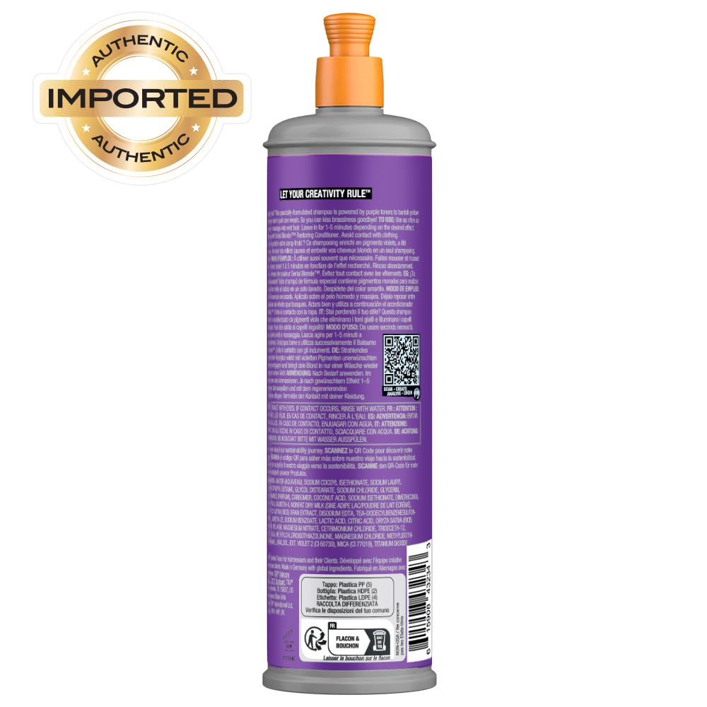 Foto 4 pulgar | Champú Tigi Bed Head Purple Toning Serial Blonde 400 Ml - Venta Internacional.