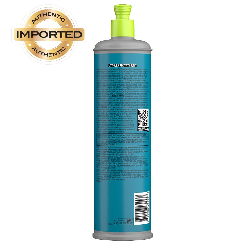 Foto 4 pulgar | Champú Tigi Bed Head Gimme Grip Texturizante 600 Ml - Venta Internacional.