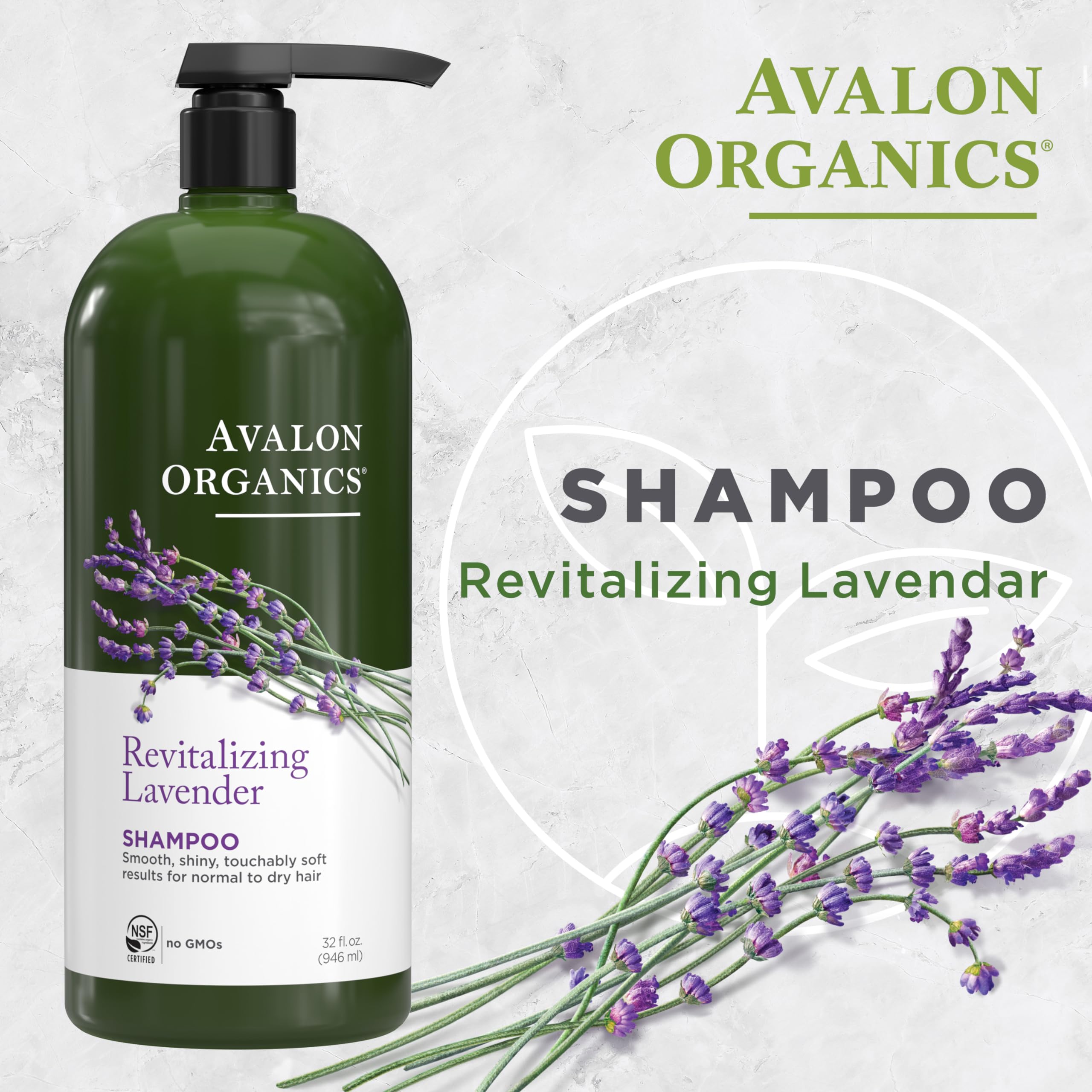 Foto 3 pulgar | Champú Avalon Organics Revitalizante Lavanda 946 Ml De Secado Normal - Venta Internacional.