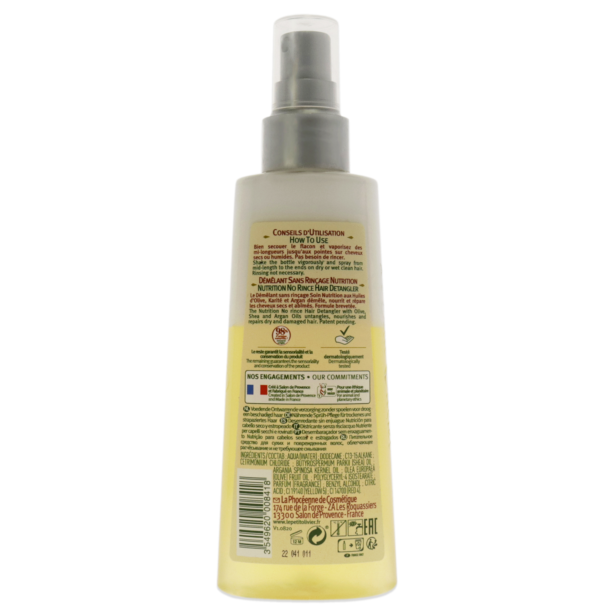 Desenredante De Cabello Le Petit Olivier Nutrition Care Con Aceite De Oliva - Venta Internacional.