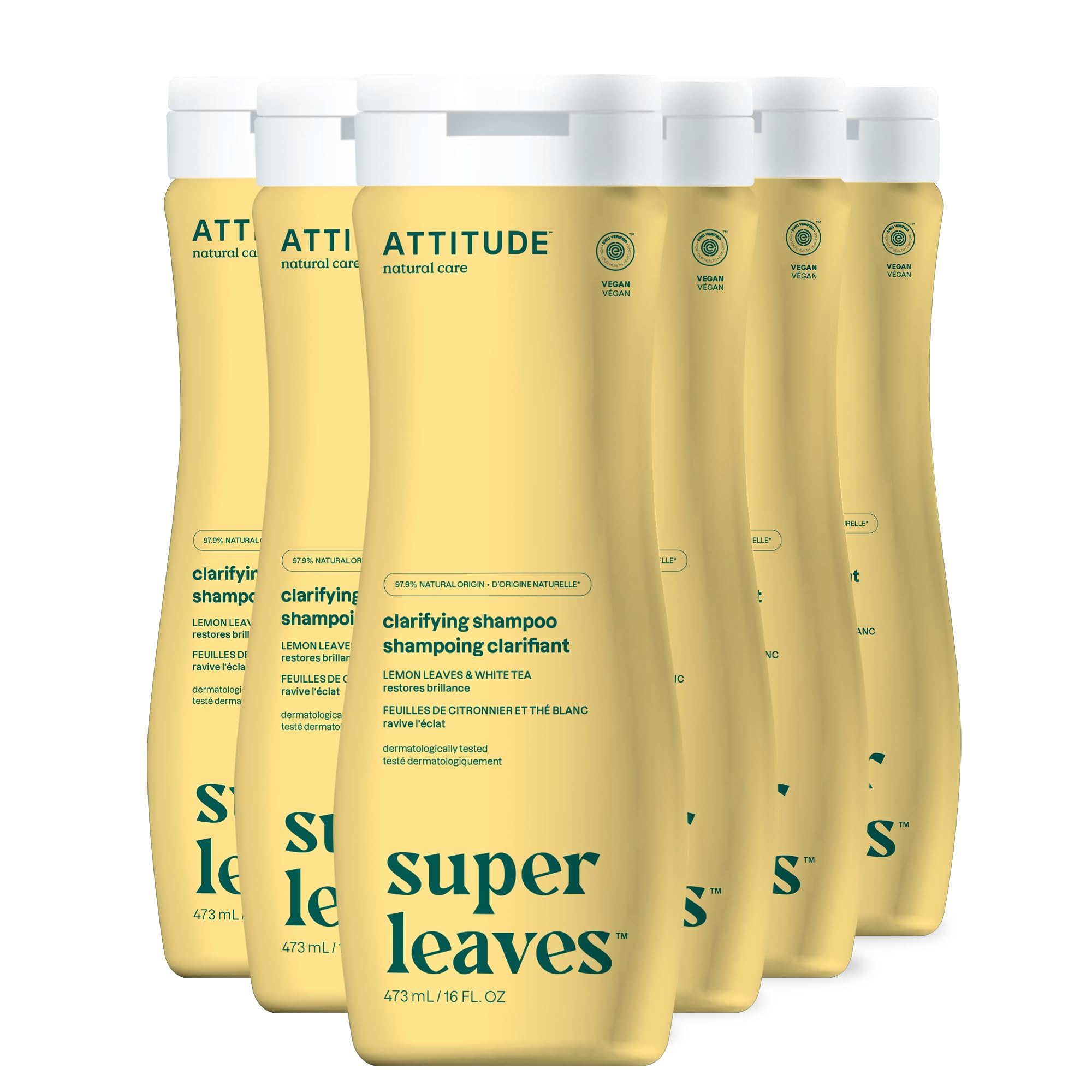 Champú Aclarante Para Cabello Attitude, Restaura El Brillo, 480 Ml, Paquete De 6 - Venta Internacional.