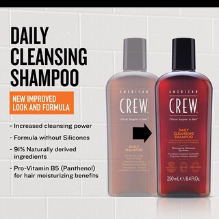 Foto 2 | Shampoo American Crew, Limpiador Diario Para Hombres, 250 Ml, Vegano - Venta Internacional.
