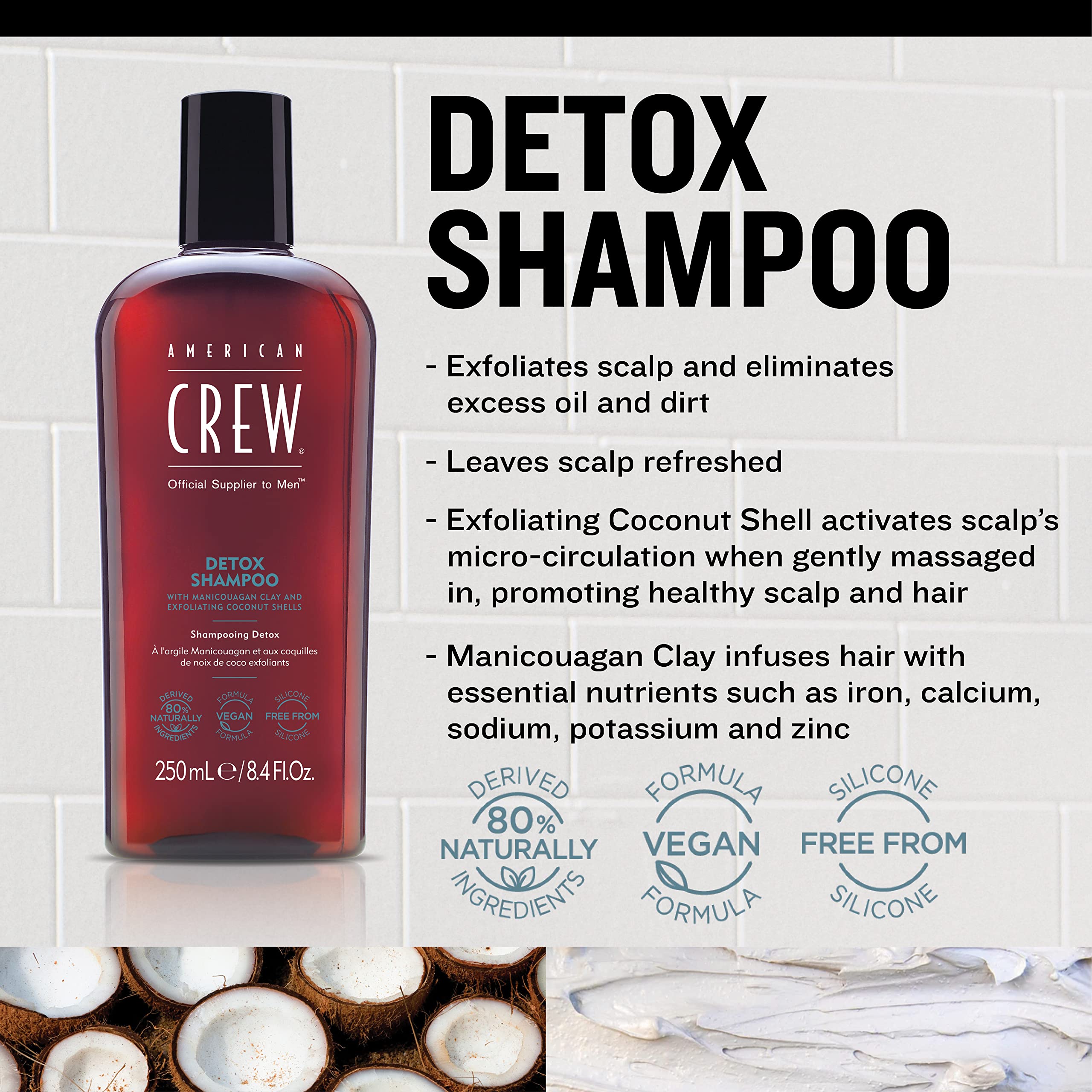 Foto 4 pulgar | Shampoo American Crew Detox para Hombre 250 Ml Vegano Cítricos Y Menta - Venta Internacional