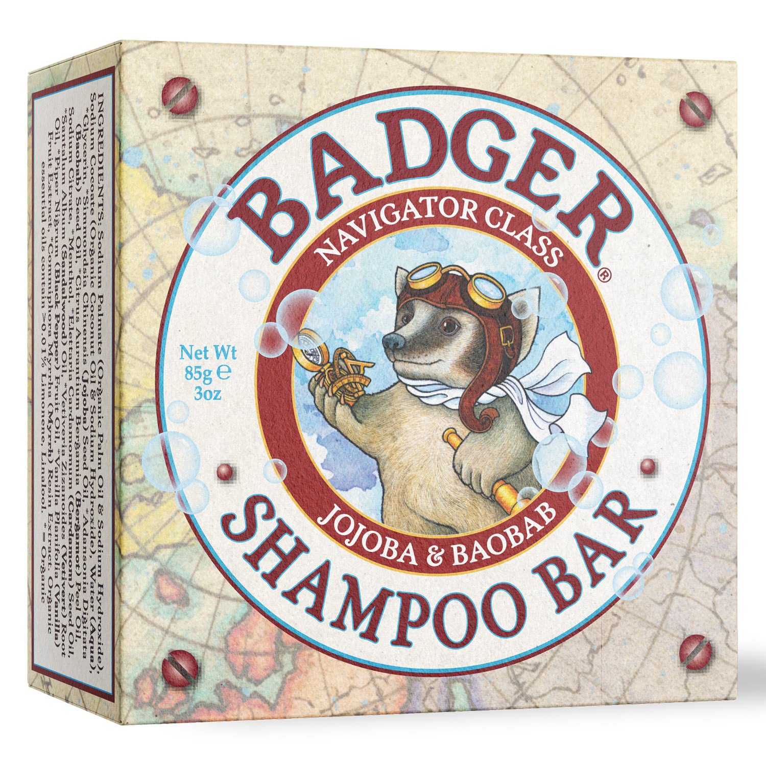 Champú En Barra Badger, Acondicionador De Jojoba Y Baobab, 90 Ml - Venta Internacional.