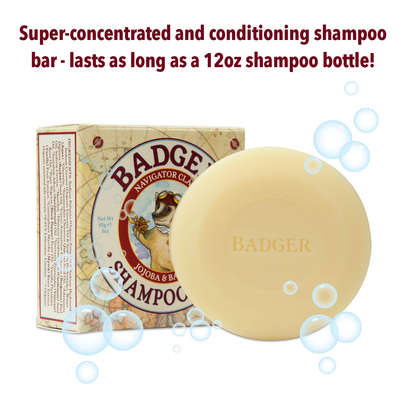 Foto 7 | Champú En Barra Badger, Acondicionador De Jojoba Y Baobab, 90 Ml - Venta Internacional.