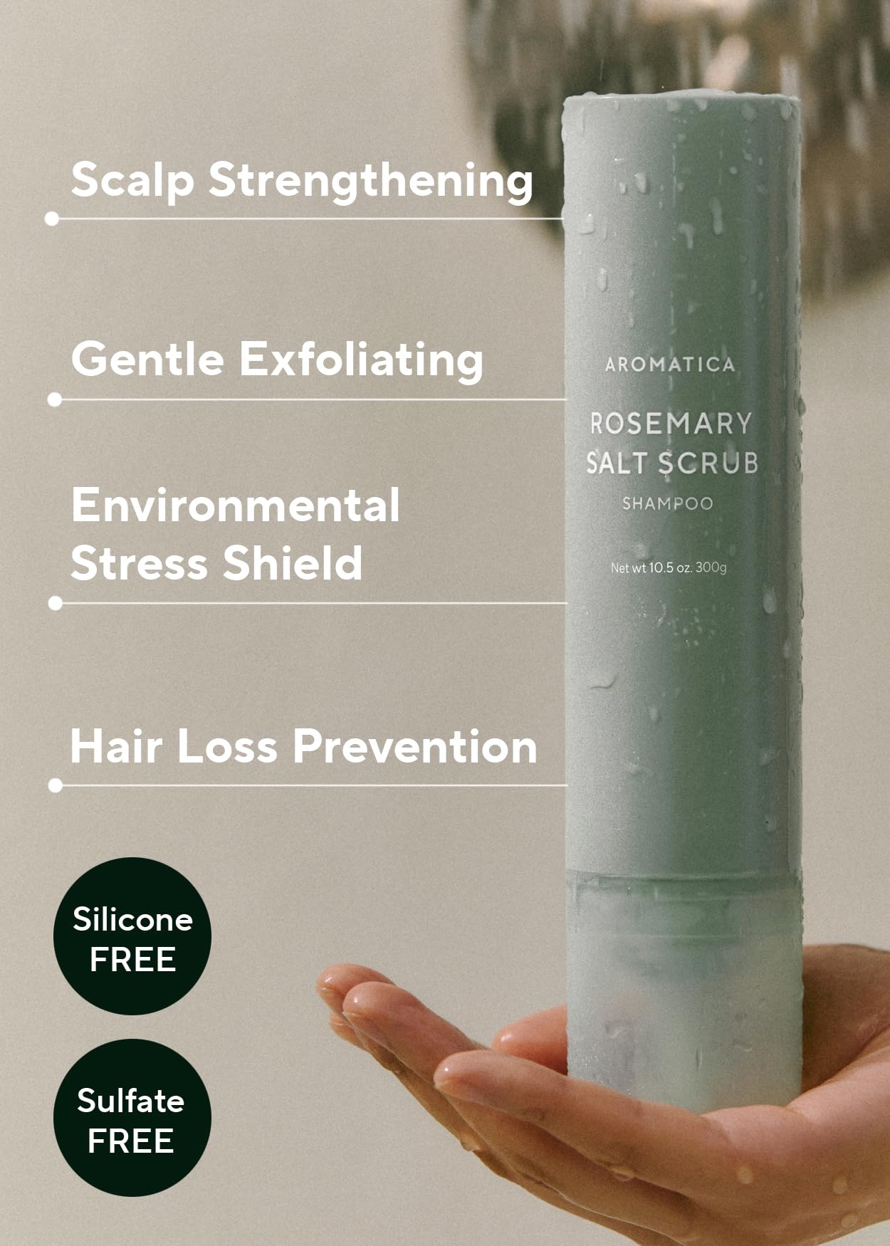 Foto 7 pulgar | Shampoo Aromatica Exfoliante De Sal De Romero, 300 G, Para La Caída Del Cabello - Venta Internacional.