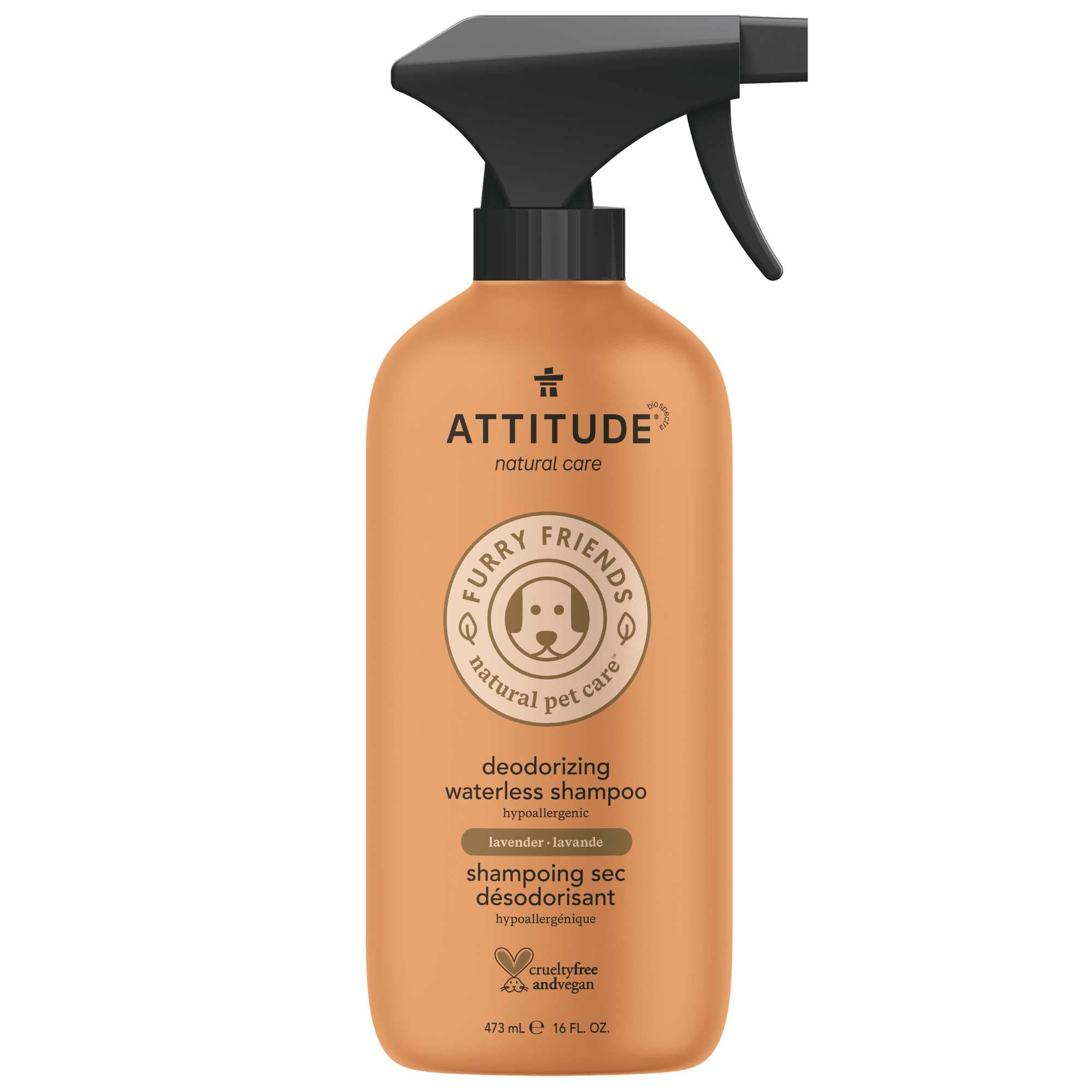 Champú Sin Agua En Aerosol Attitude Para Mascotas, 473 Ml, Lavanda - Venta Internacional.