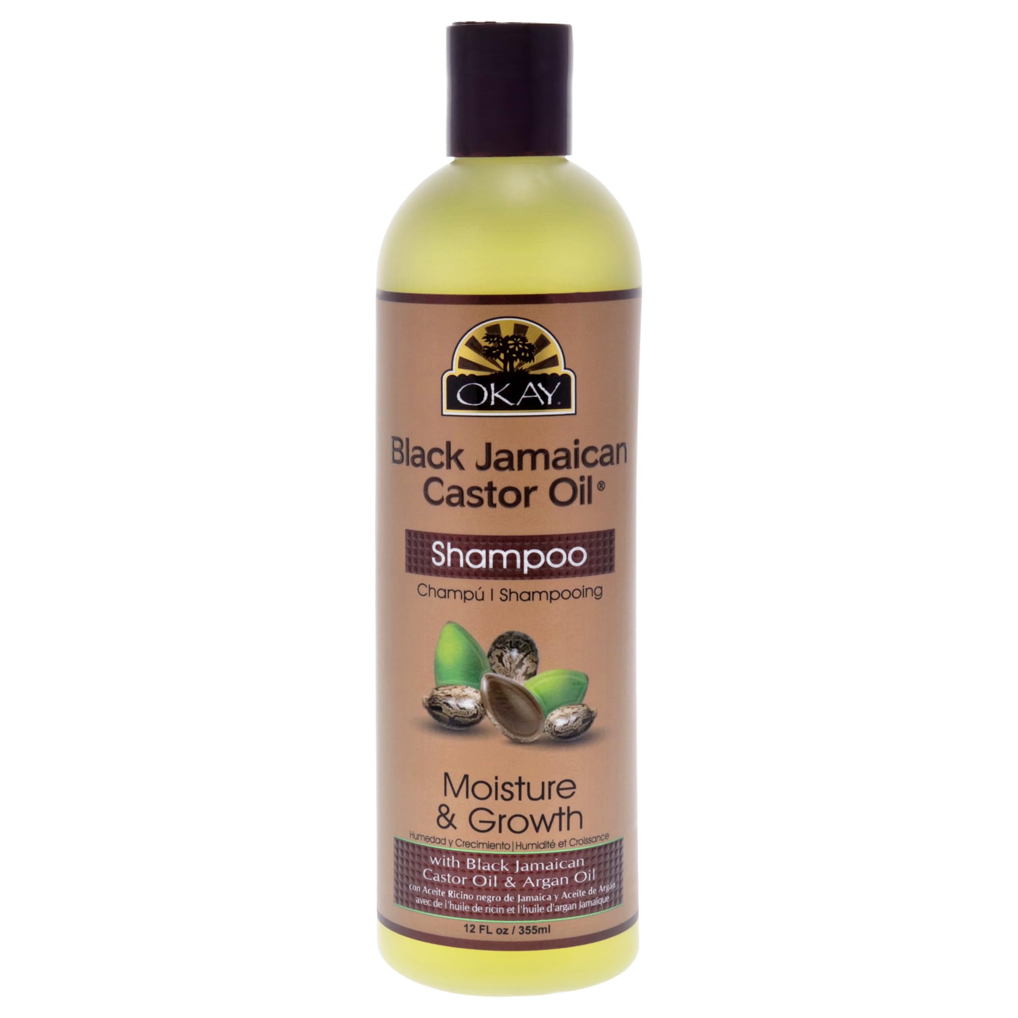 Foto 2 pulgar | Shampoo Okay Black, Aceite De Ricino Jamaicano, Hidratante, 355 Ml - Venta Internacional.