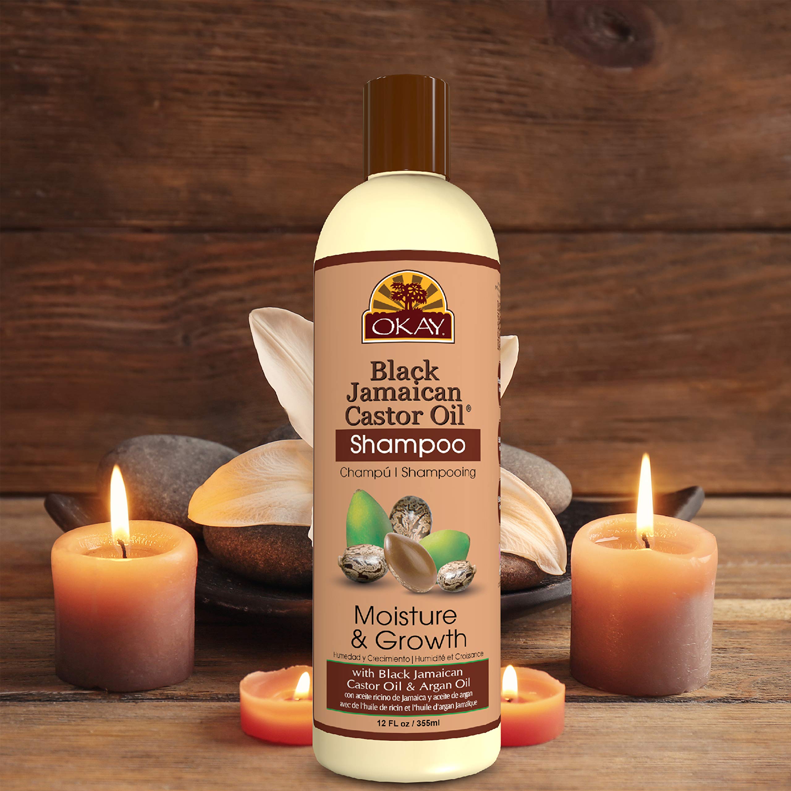Foto 8 pulgar | Shampoo Okay Black, Aceite De Ricino Jamaicano, Hidratante, 355 Ml - Venta Internacional.