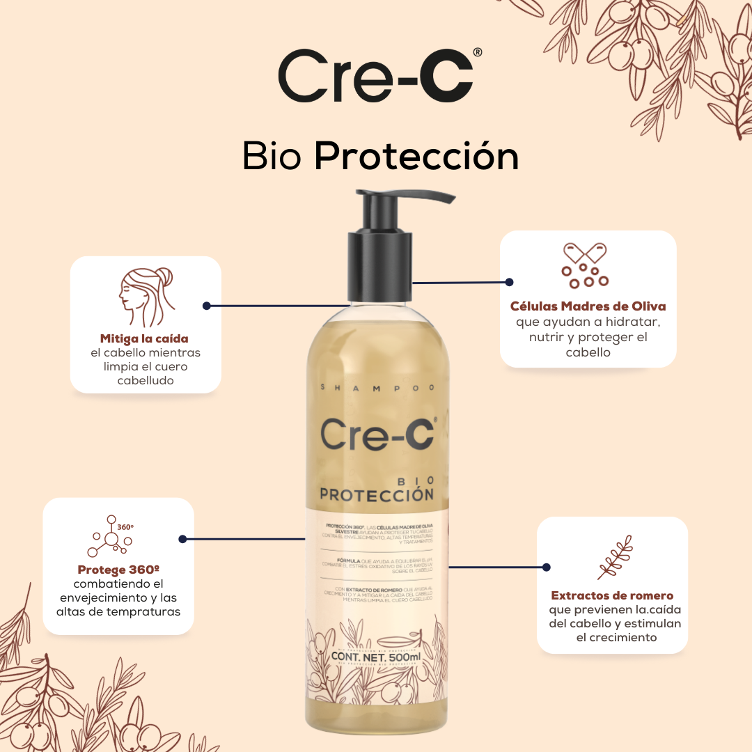 Foto 4 | Shampoo Cre-c Bio Protección 1l