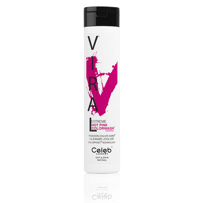 Champú Celeb Luxury Viral Extreme Colorwash Rosa Intenso - Venta Internacional.