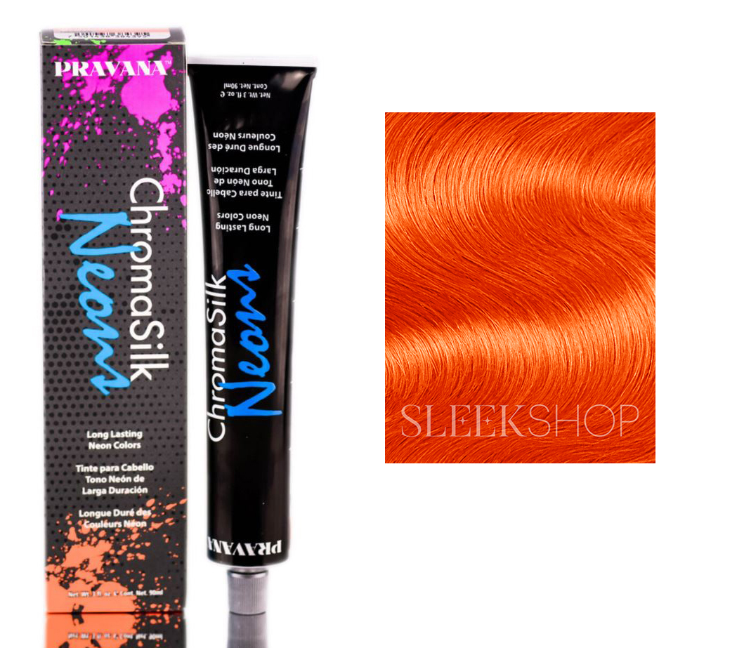 Tinte Para El Cabello Pravana Chromasilk Vivid Neons Neon Orange - Venta Internacional.