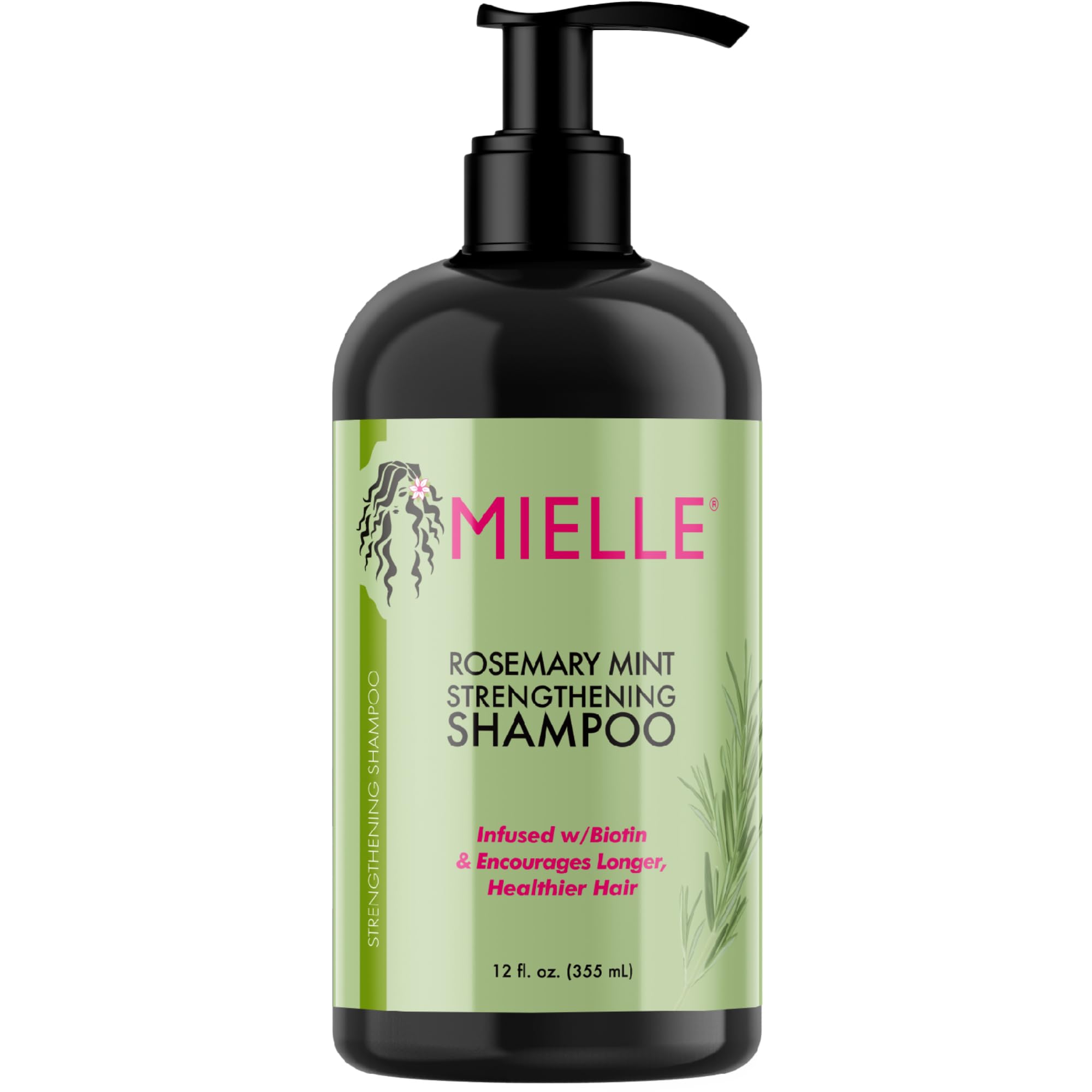 Champú Mielle Organics Fortalecedor Con Menta Y Romero 350 Ml - Venta Internacional.