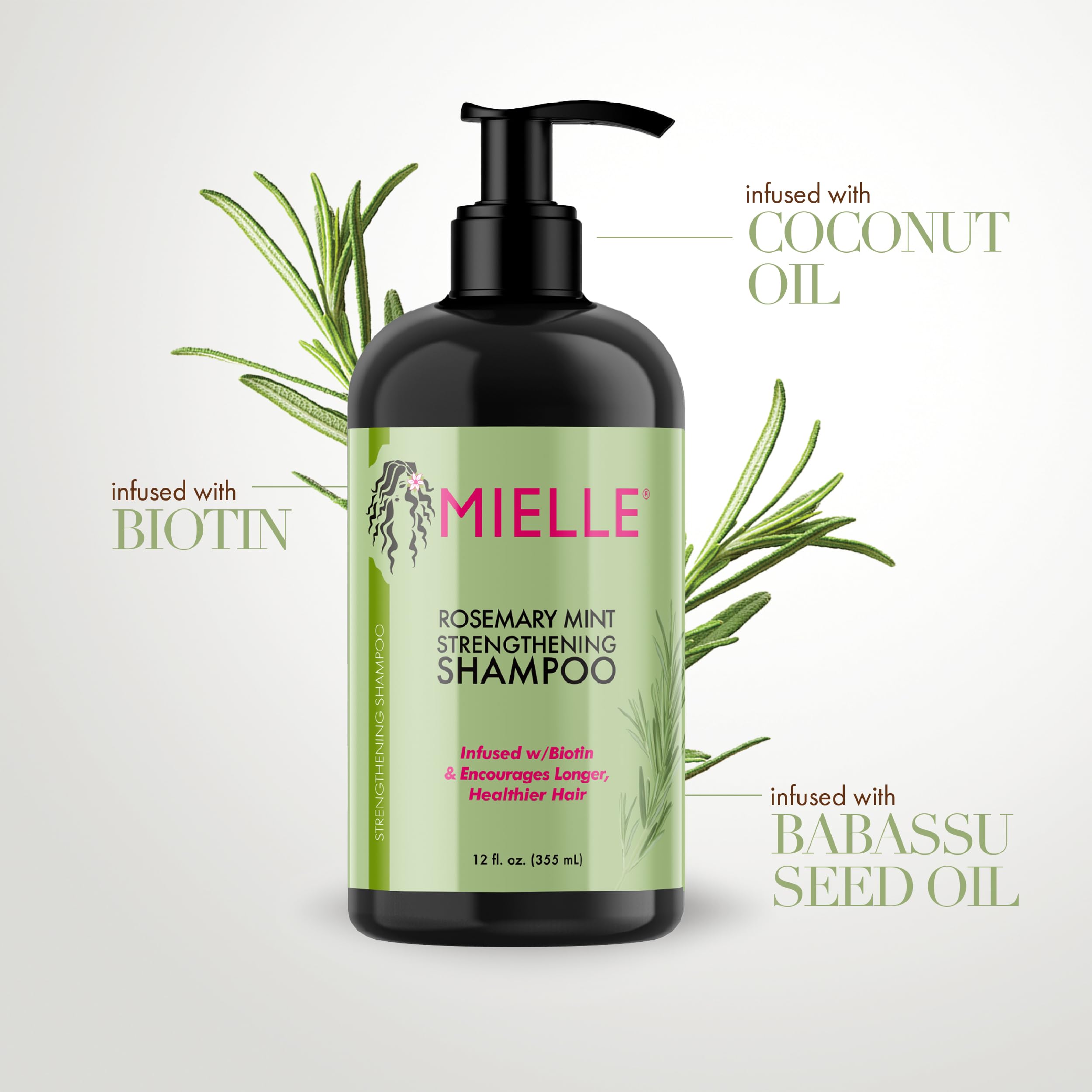 Foto 4 pulgar | Champú Mielle Organics Fortalecedor Con Menta Y Romero 350 Ml - Venta Internacional.