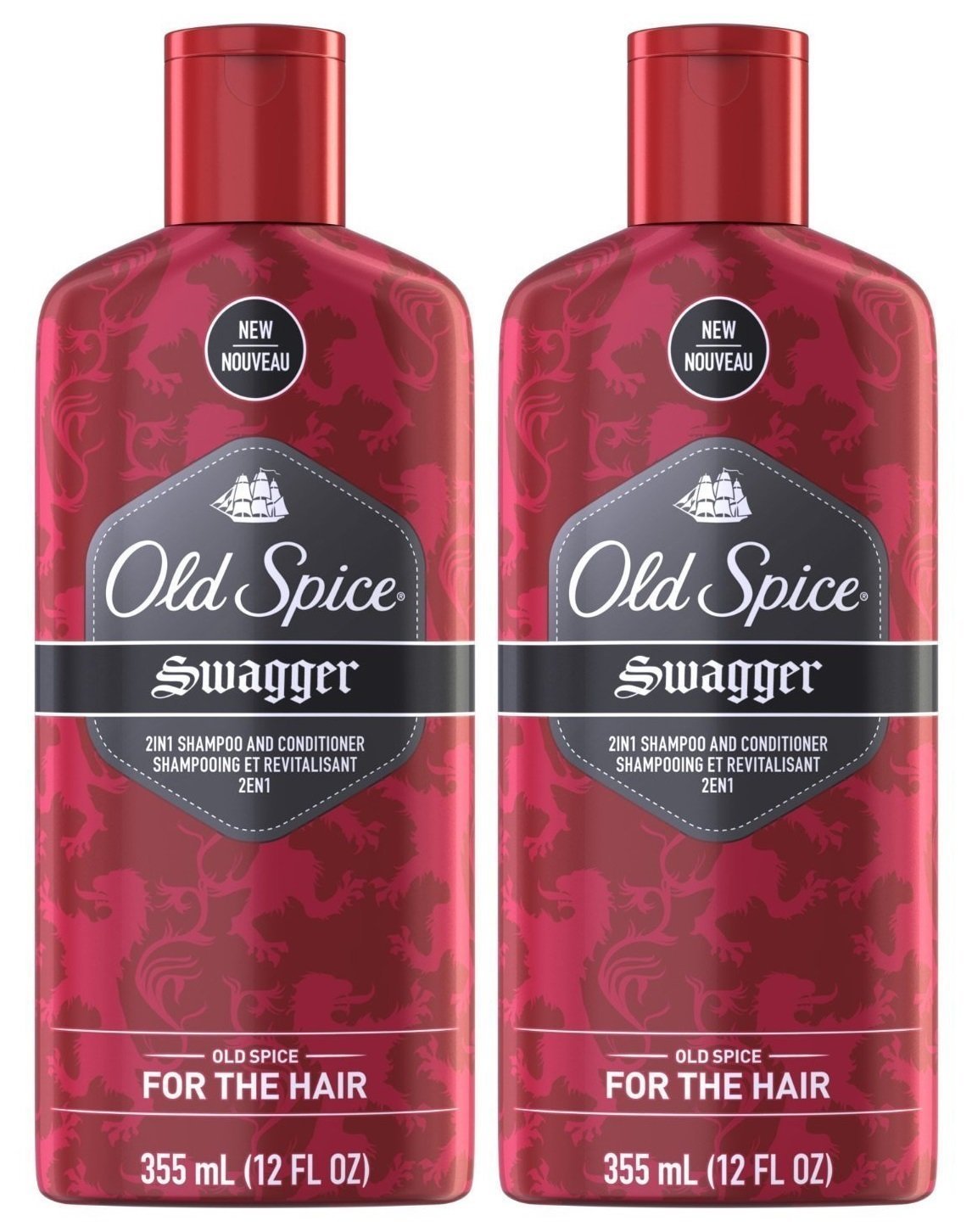 Champú y Acondicionador 2 en 1 Old Spice Swagger 2 Botellas de 355 ml C/U - Venta Internacional