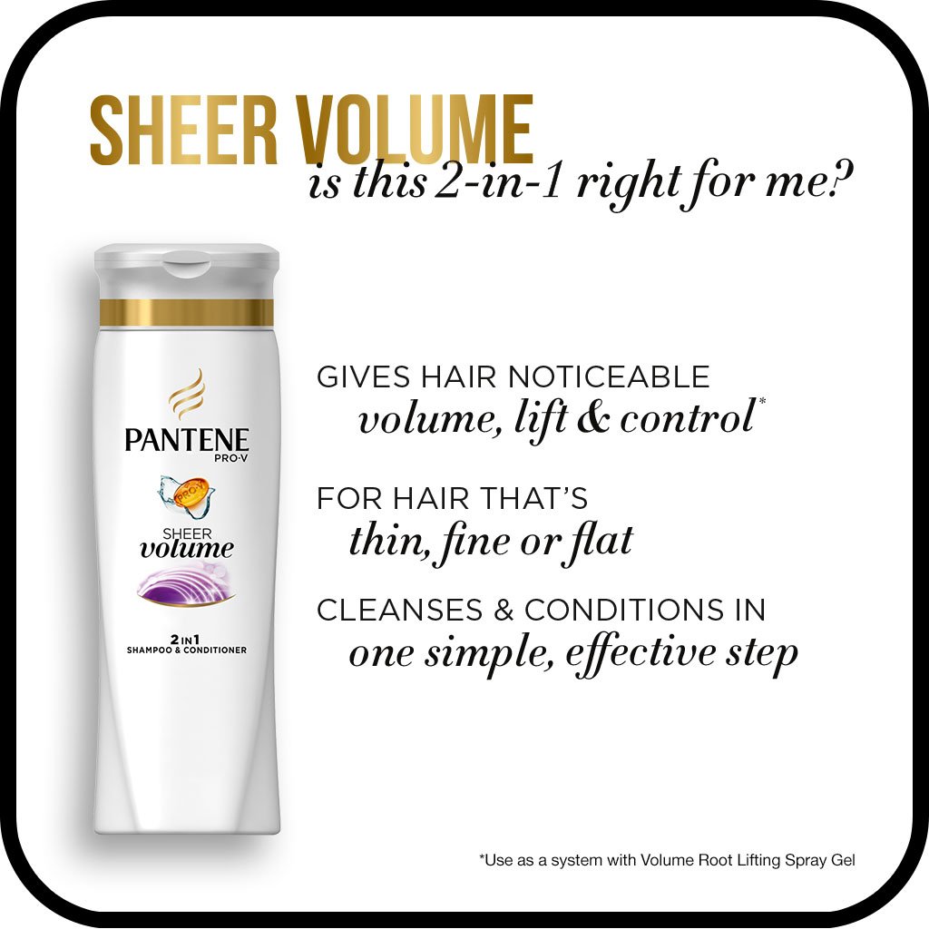 Foto 4 pulgar | Champú Y Acondicionador Pantene Pro-v Sheer Volume 375 Ml - Venta Internacional.
