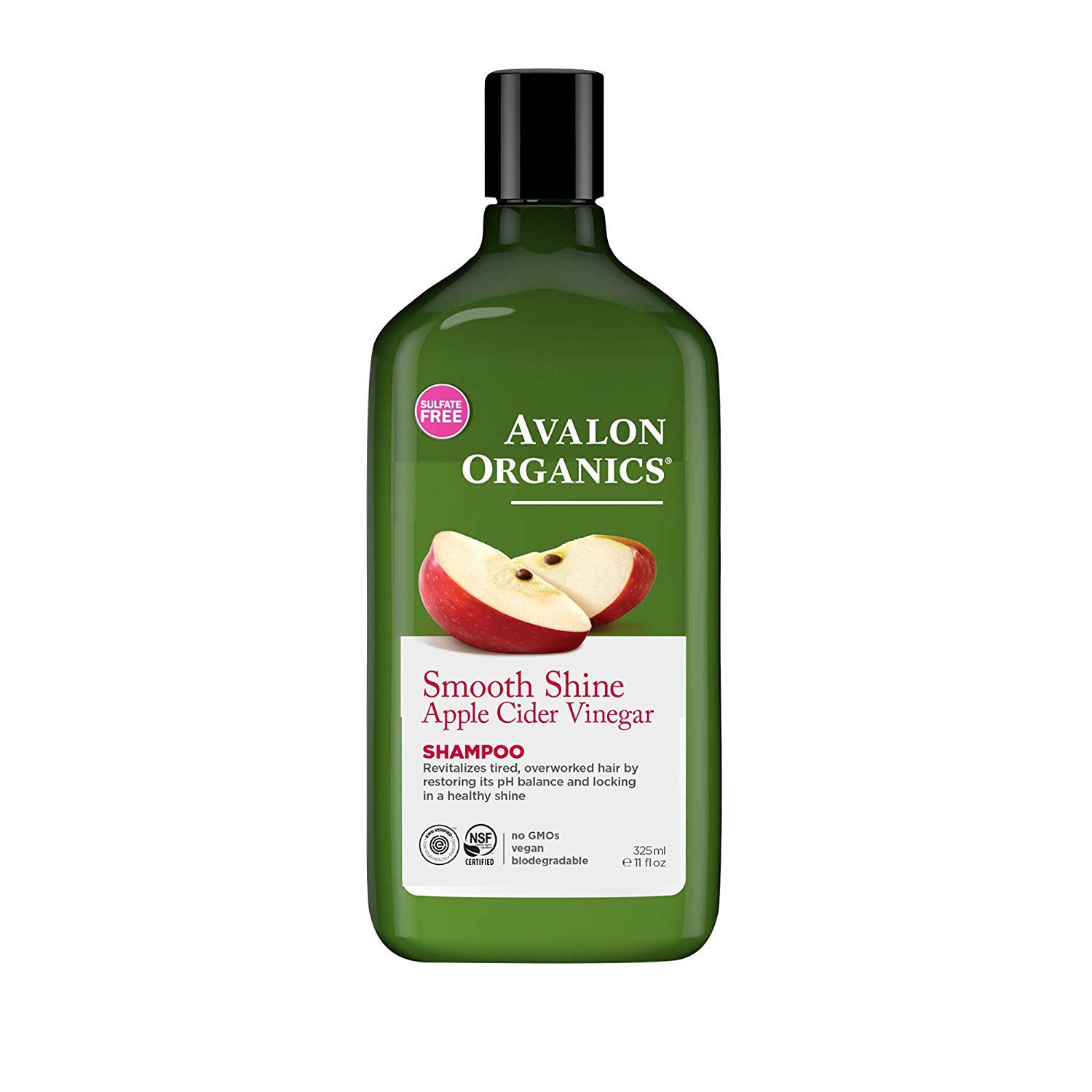 Foto 2 pulgar | Champú Avalon Organics Smooth Shine, Vinagre De Sidra De Manzana, 330 Ml - Venta Internacional.