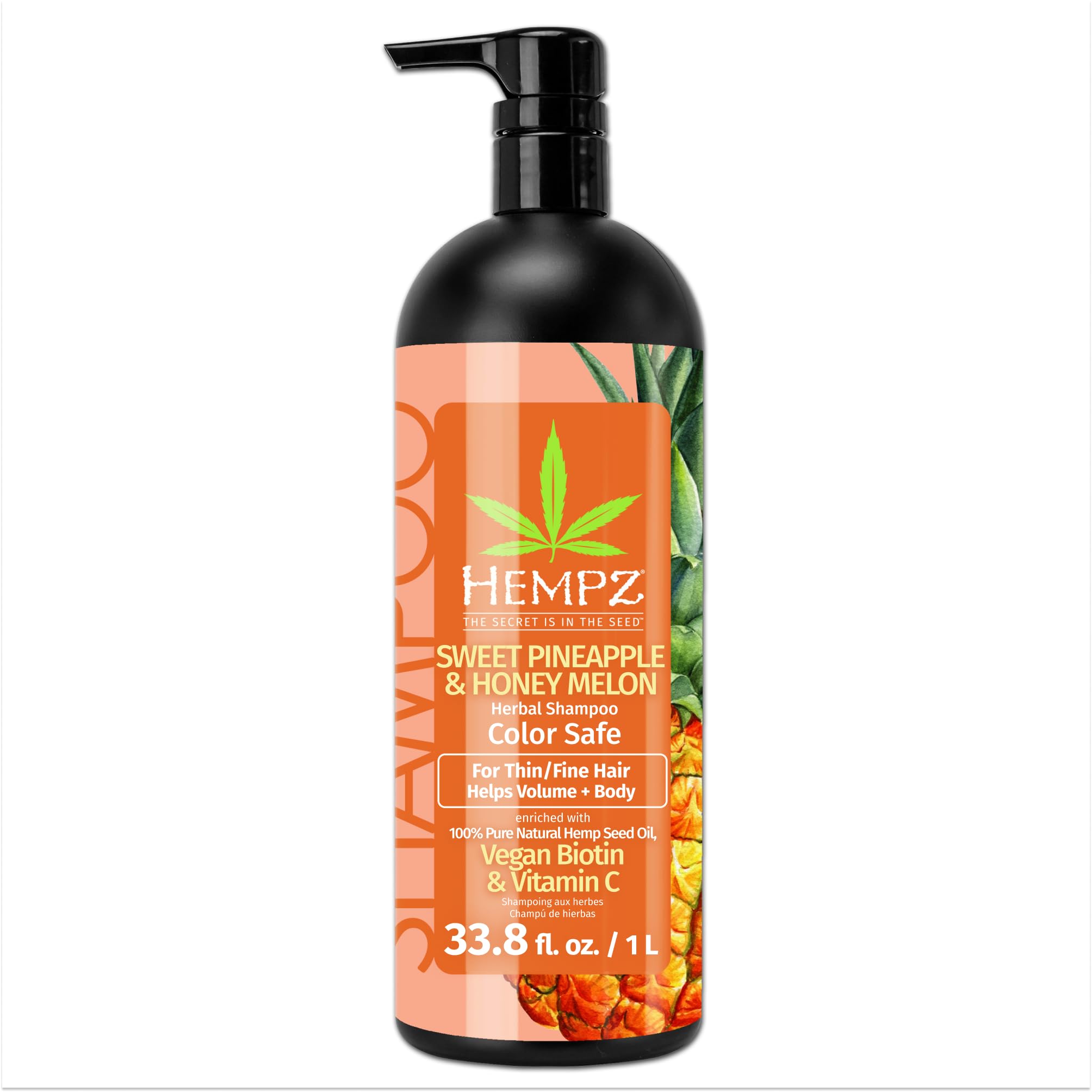 Foto 2 pulgar | Champú Hempz Biotin Hair Sweet Pineapple & Honey Melon 1l - Venta Internacional.