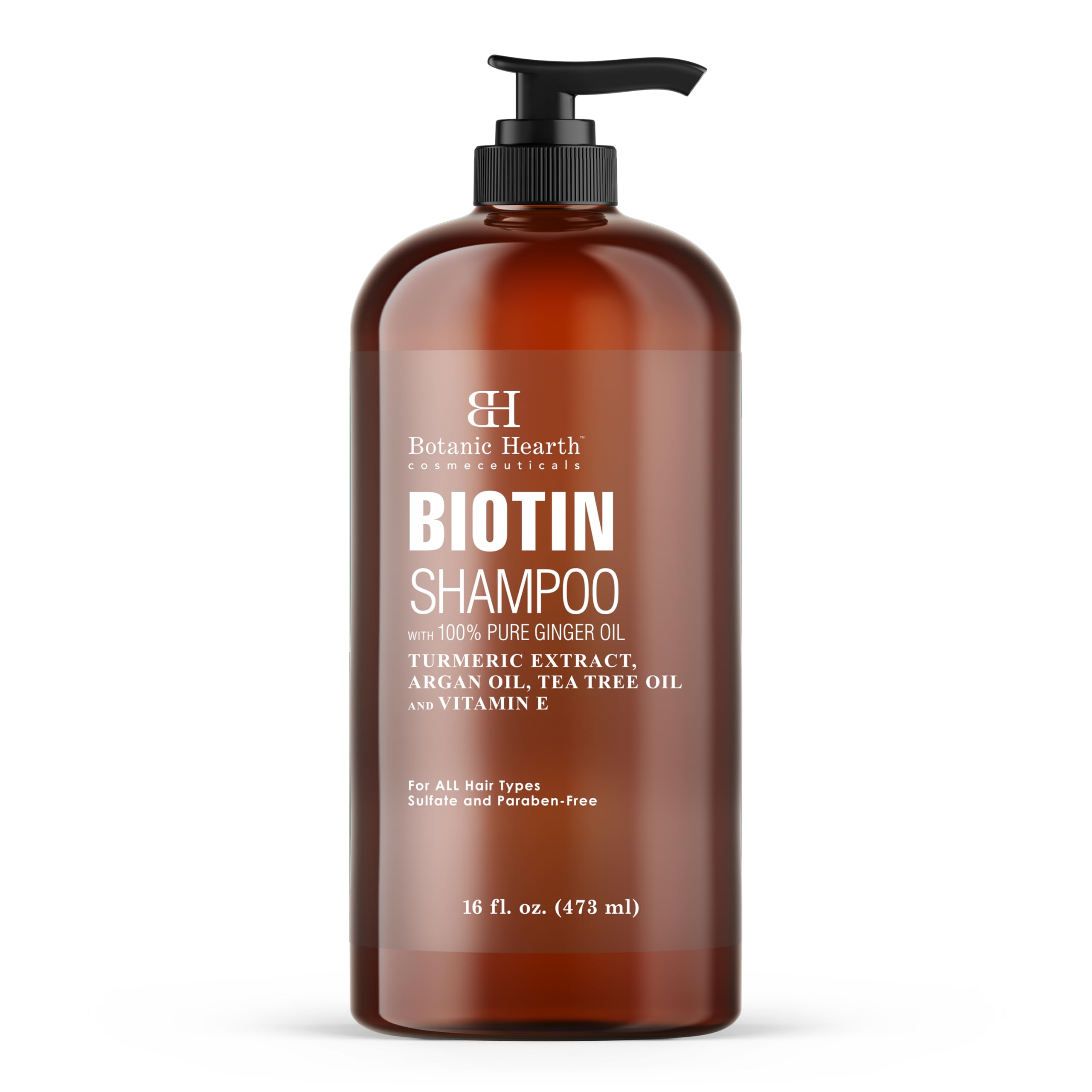 Champú Botanic Hearth Biotin Con Aceite De Jengibre Y Queratina 480 Ml - Venta Internacional.