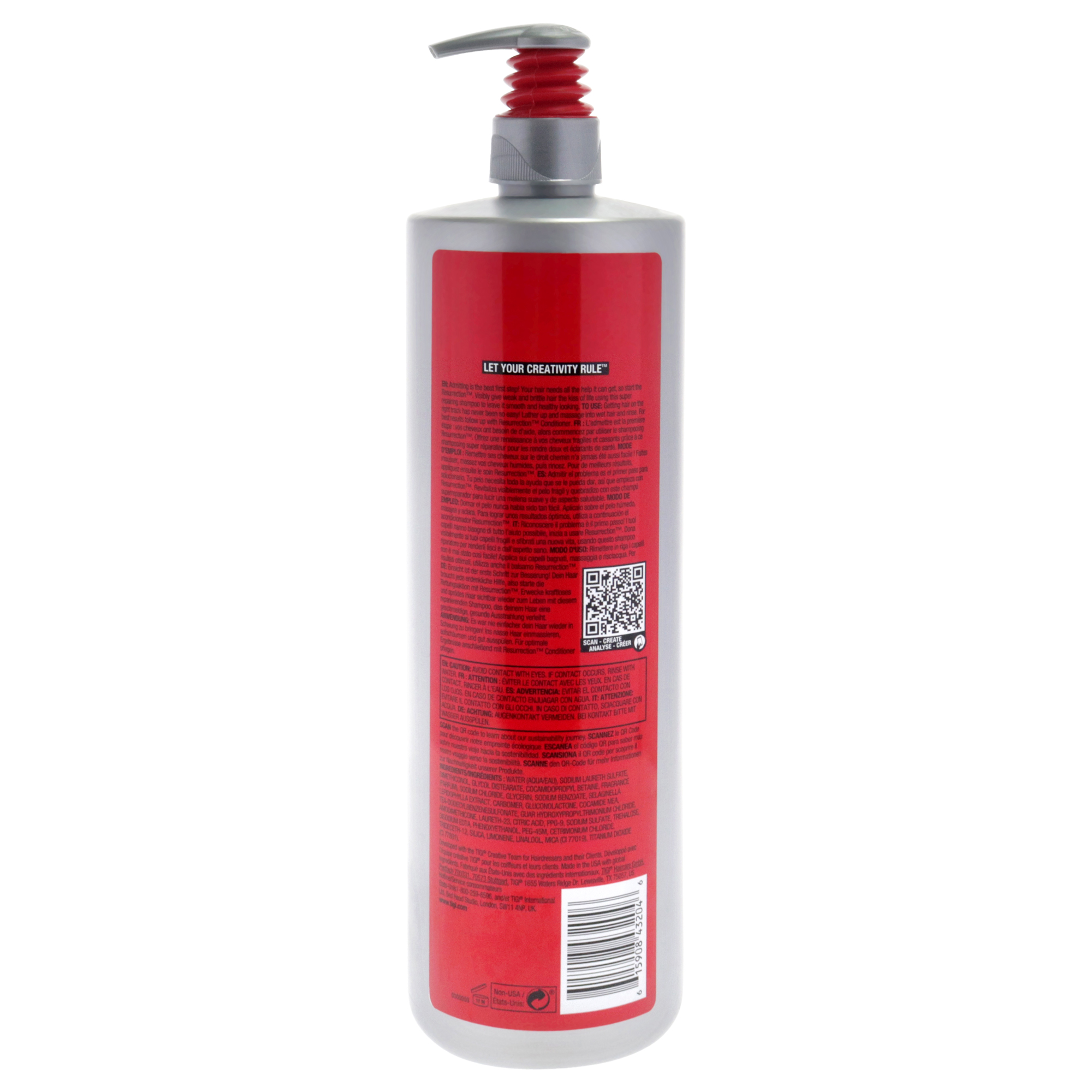 Foto 3 pulgar | Champú Tigi Bed Head Remix Resurrection 970ml Unisex - Venta Internacional.