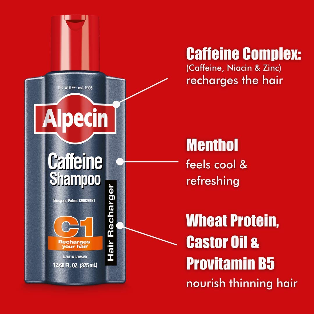 Foto 4 pulgar | Champú Alpecin C1 Con Cafeína Que Promueve El Crecimiento Natural Del Cabello 375 Ml - Venta Internacional.