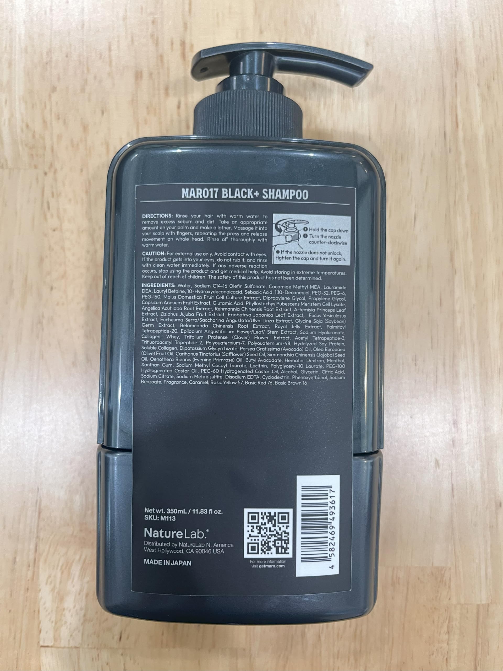 Foto 7 pulgar | Champú Maro17 Black+ Reduce Las Canas 350 Ml Con Apple Stem C - Venta Internacional.