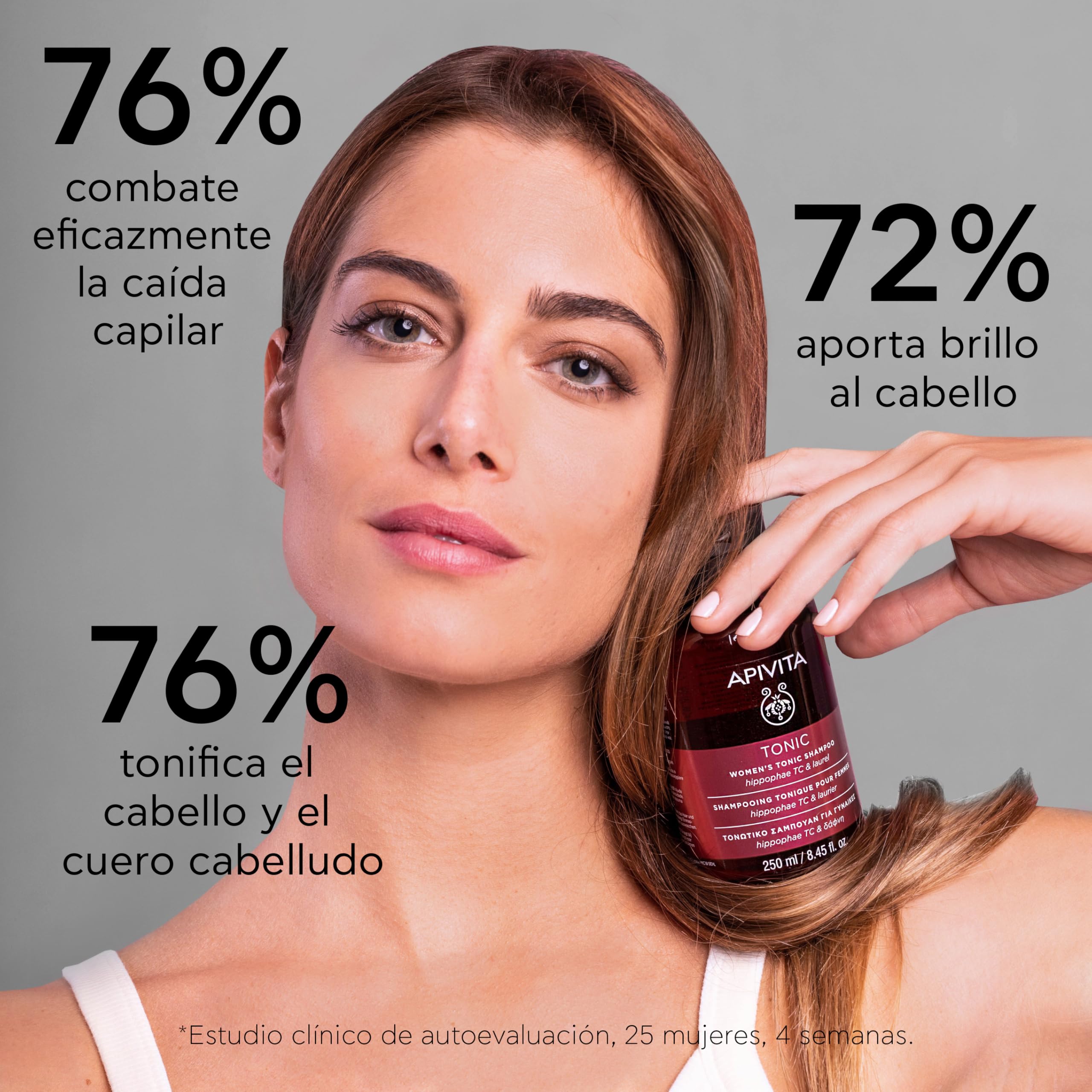 Foto 5 pulgar | Champú Apivita Women's Para Cabello Fino Y Caída Del Cabello, 250 Ml - Venta Internacional.